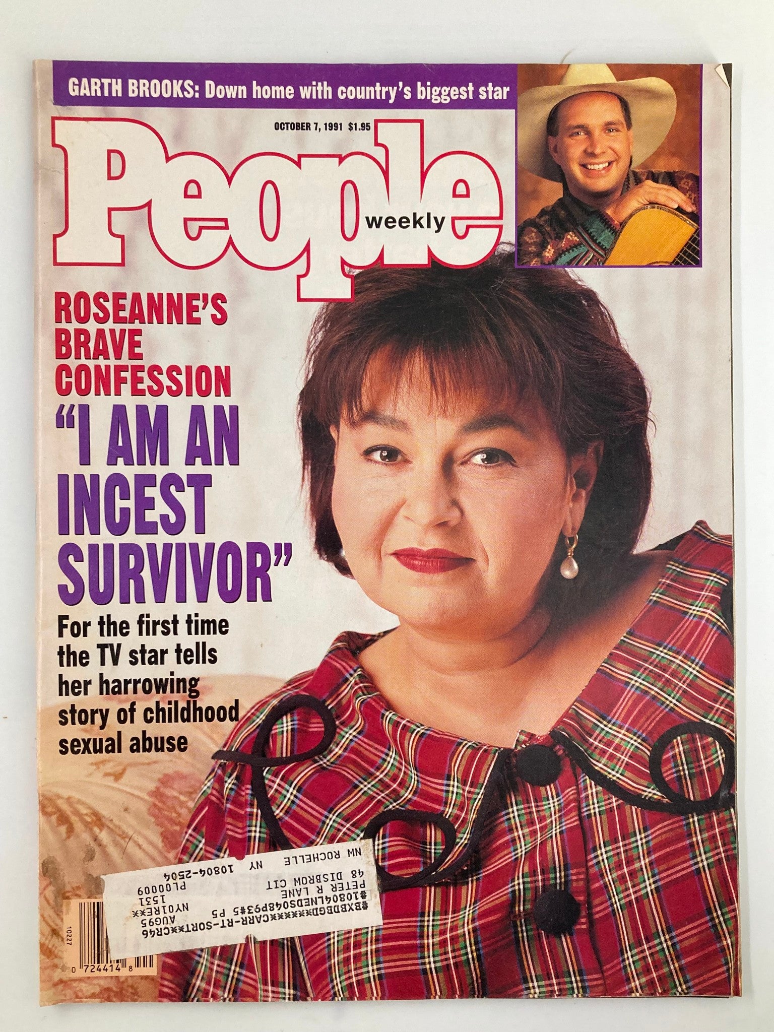 People Weekly Magazine October 7 1991 Roseanne Barr and Garth Brooks