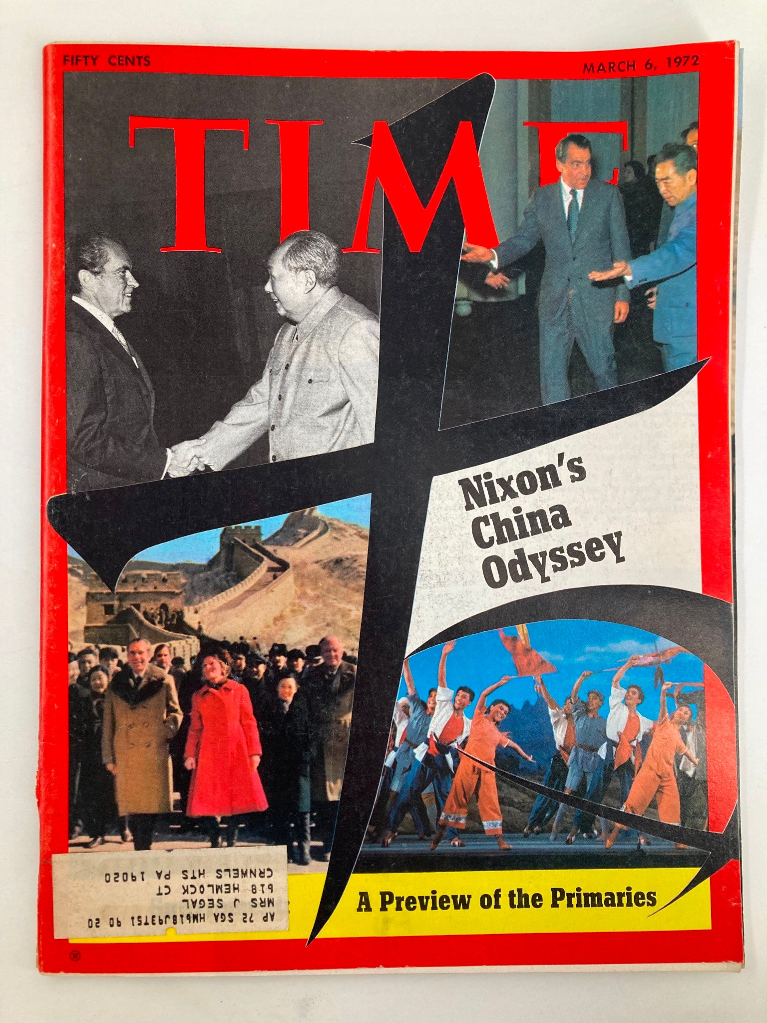 VTG Time Magazine March 6 1972 Richard Nixon's China Odyssey