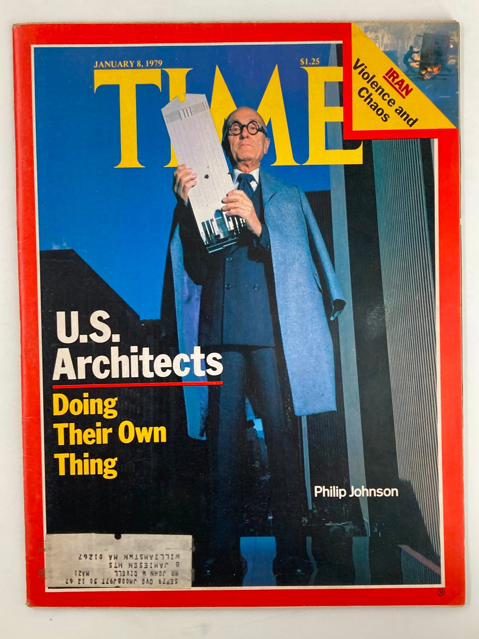 VTG Time Magazine January 8 1979 Philip Johnson U.S. Architects