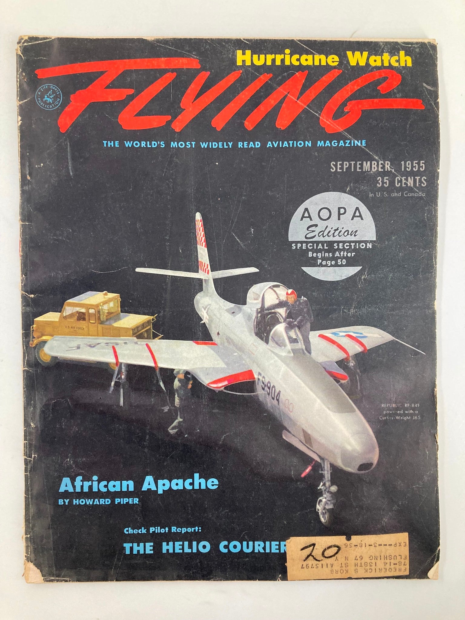 VTG Flying Magazine September 1955 Republic RF-84F Curtiss-Wright J65