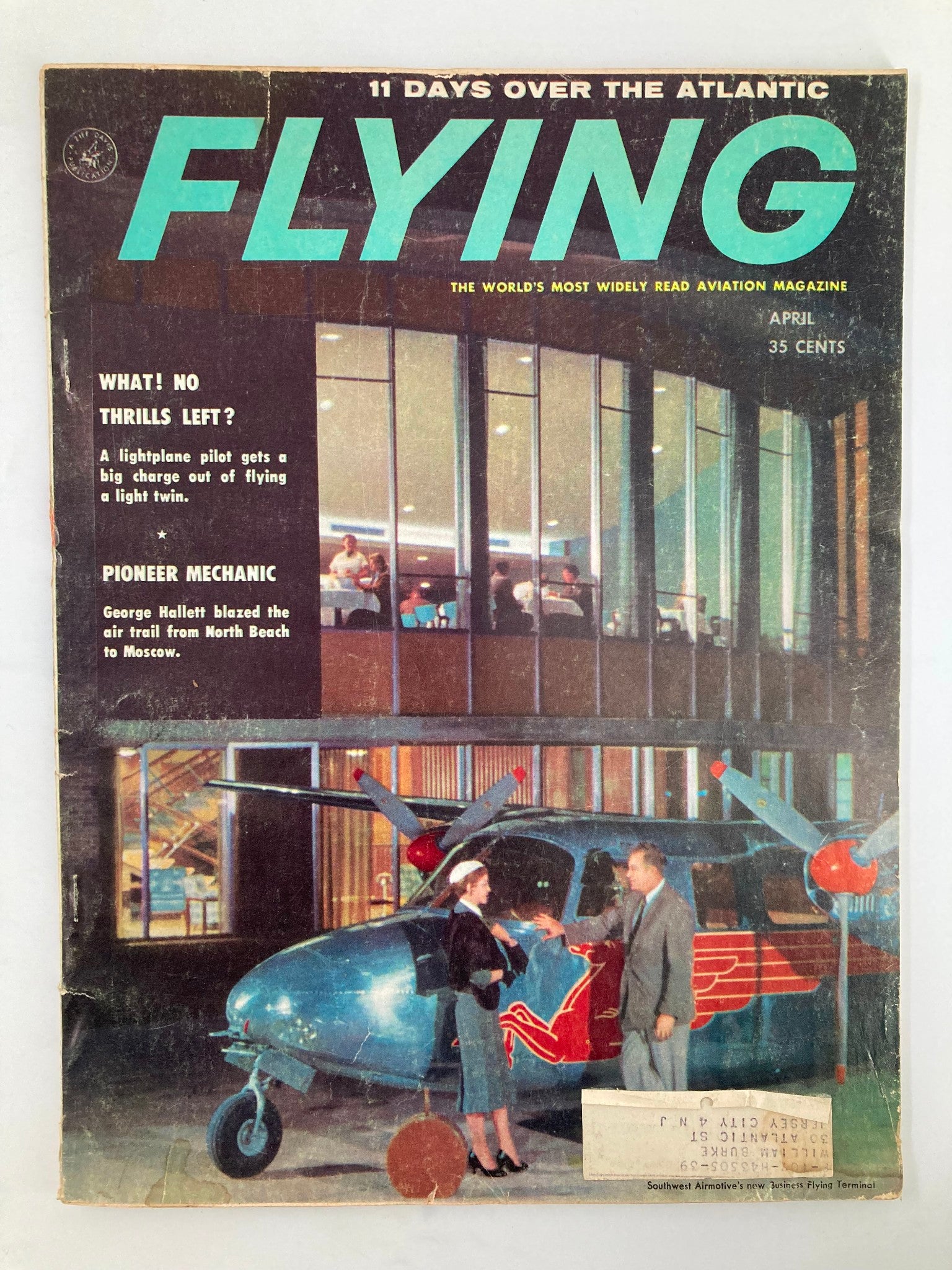 VTG Flying Magazine April 1958 George Hallett Blazed Air Trail from North Beach