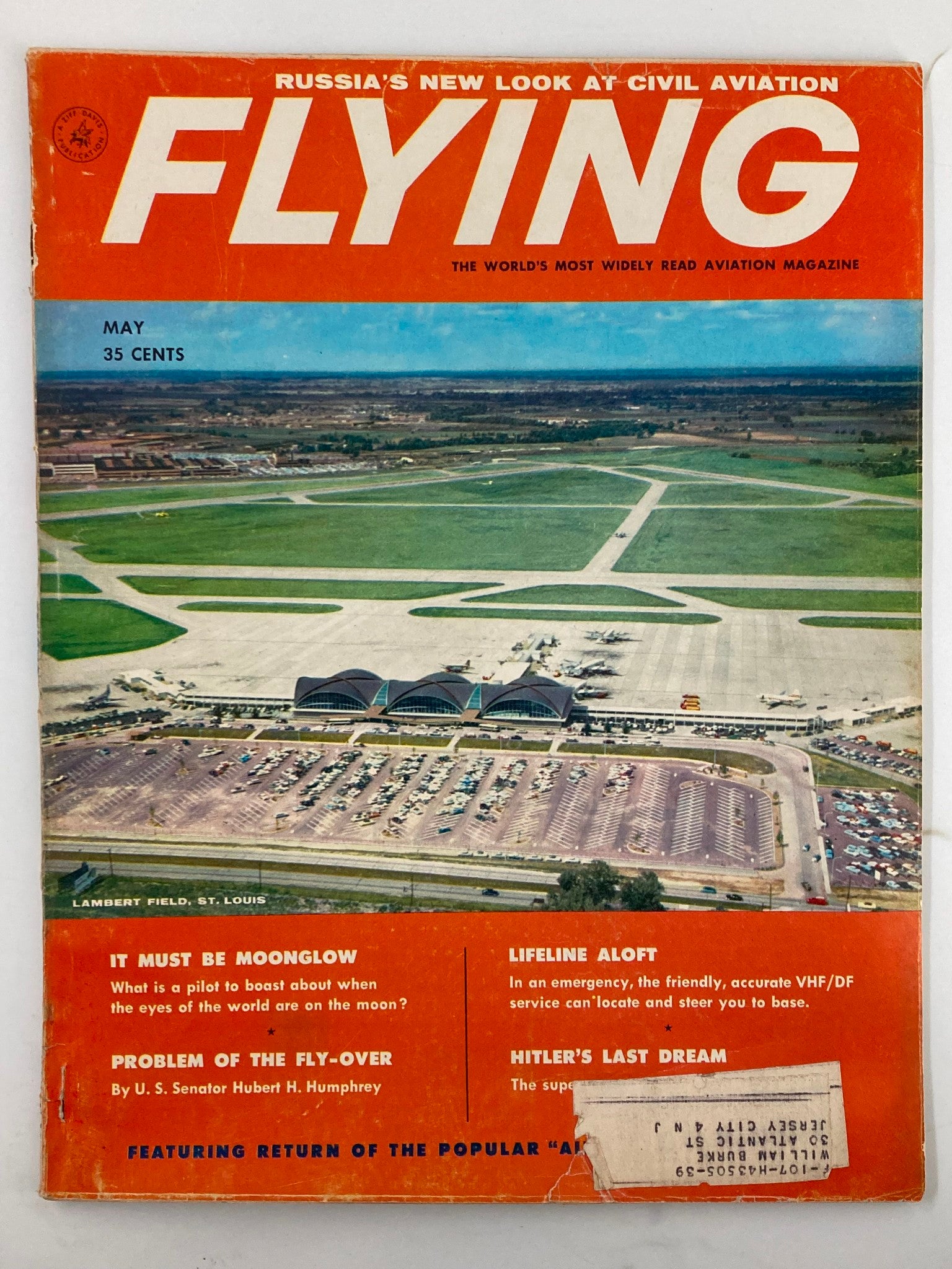 VTG Flying Magazine May 1958 Lambert Field, St. Louis & Hitler's Last Dream