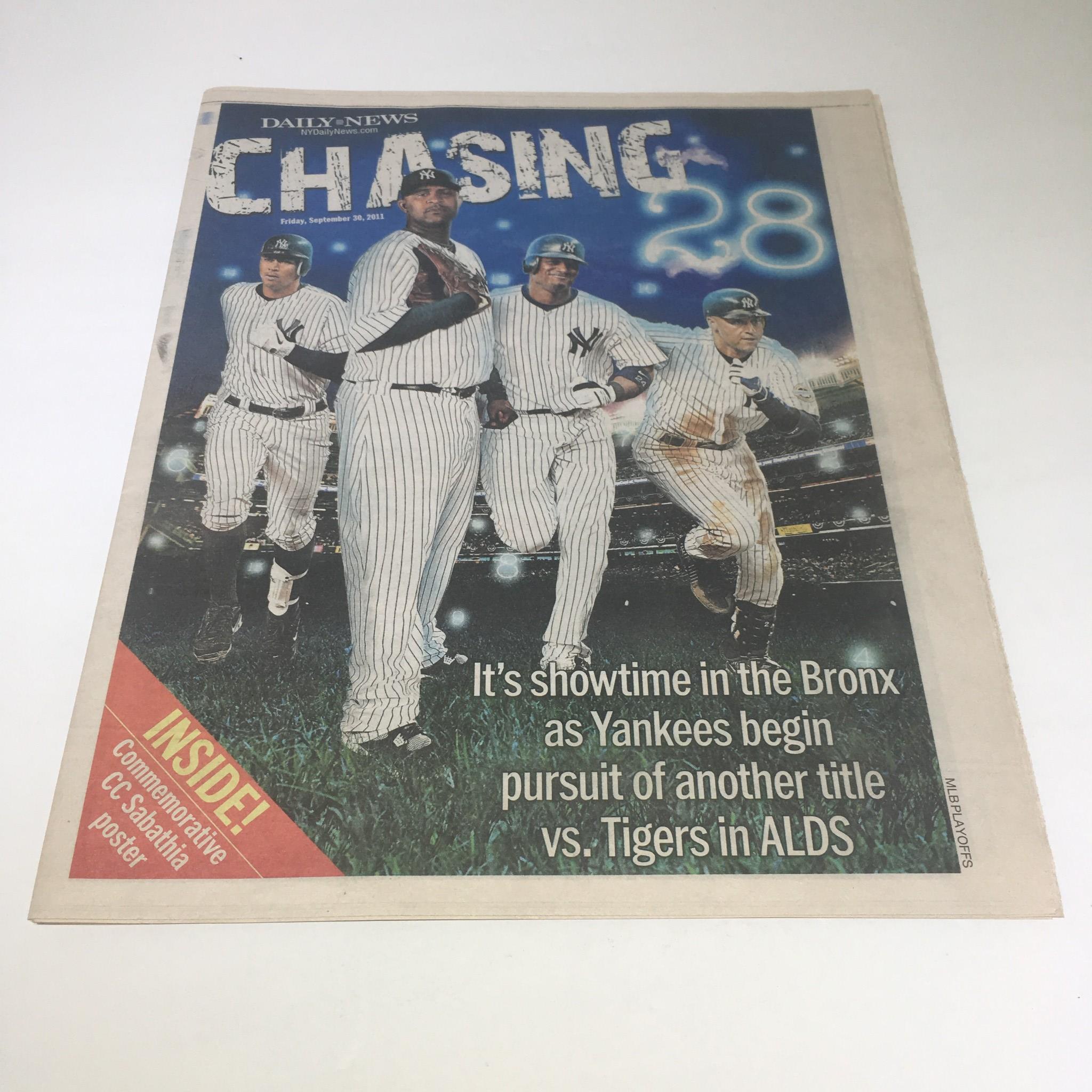 NY Daily News: Sept 30 2011 Chasing 28 New York Yankees