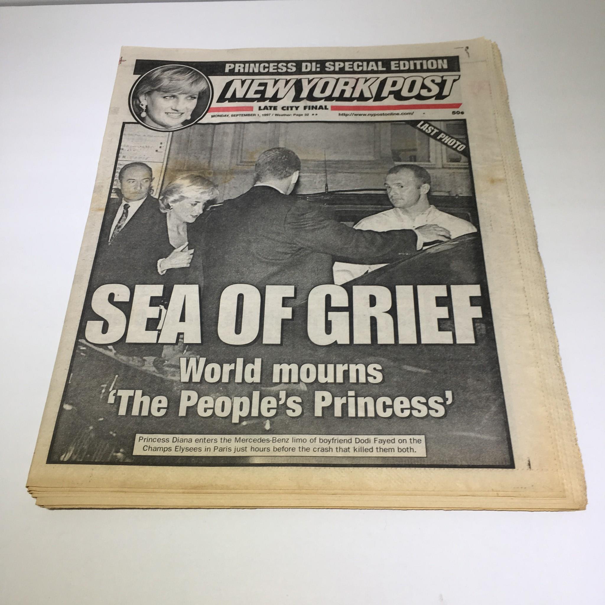 New York Post: Sept 1 1997 Sea Of Grief World Mourns The People's Princess Diana