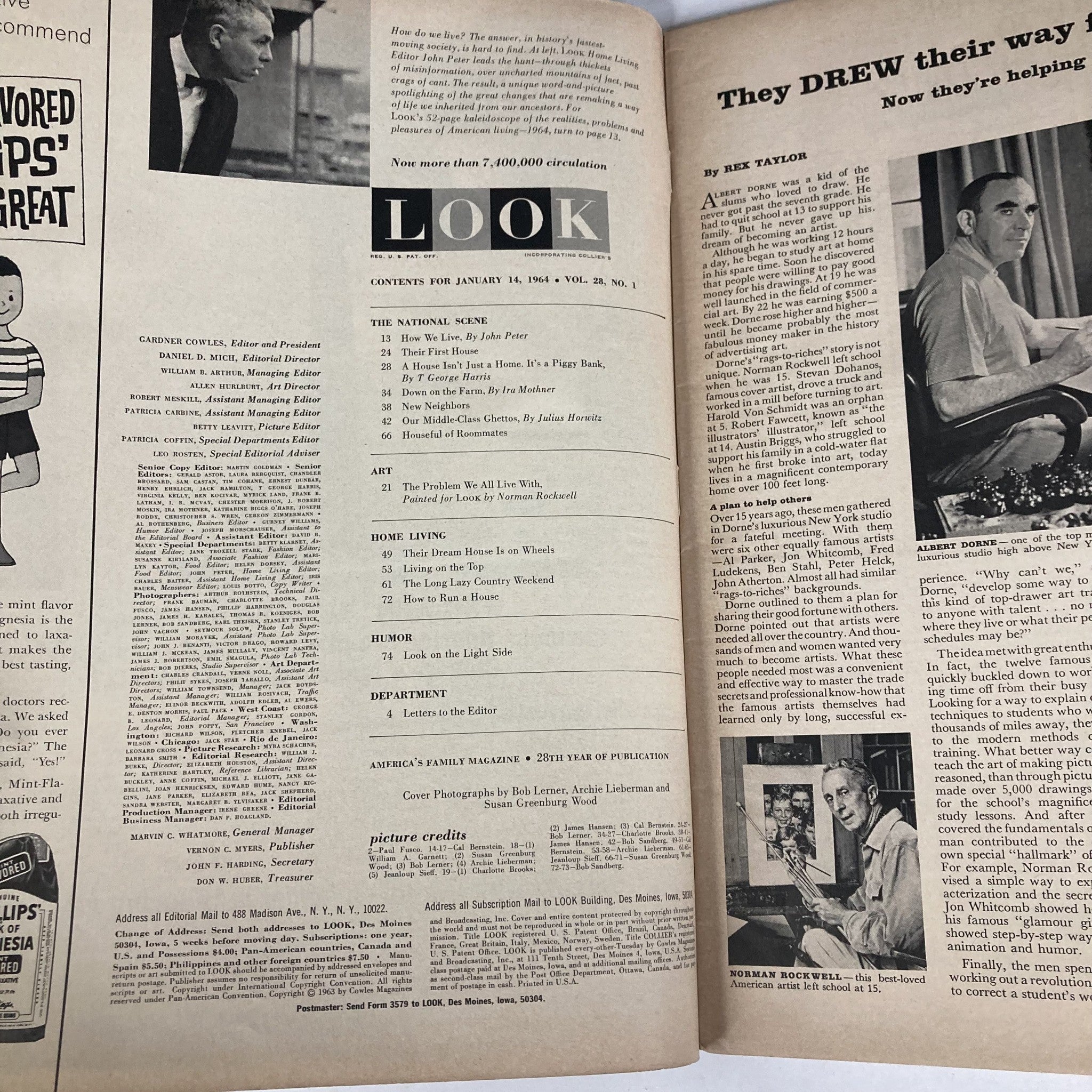 RES* VTG Look Magazine January 14 1964 Vol 28 No. 1 Our Middle-Class Ghettos