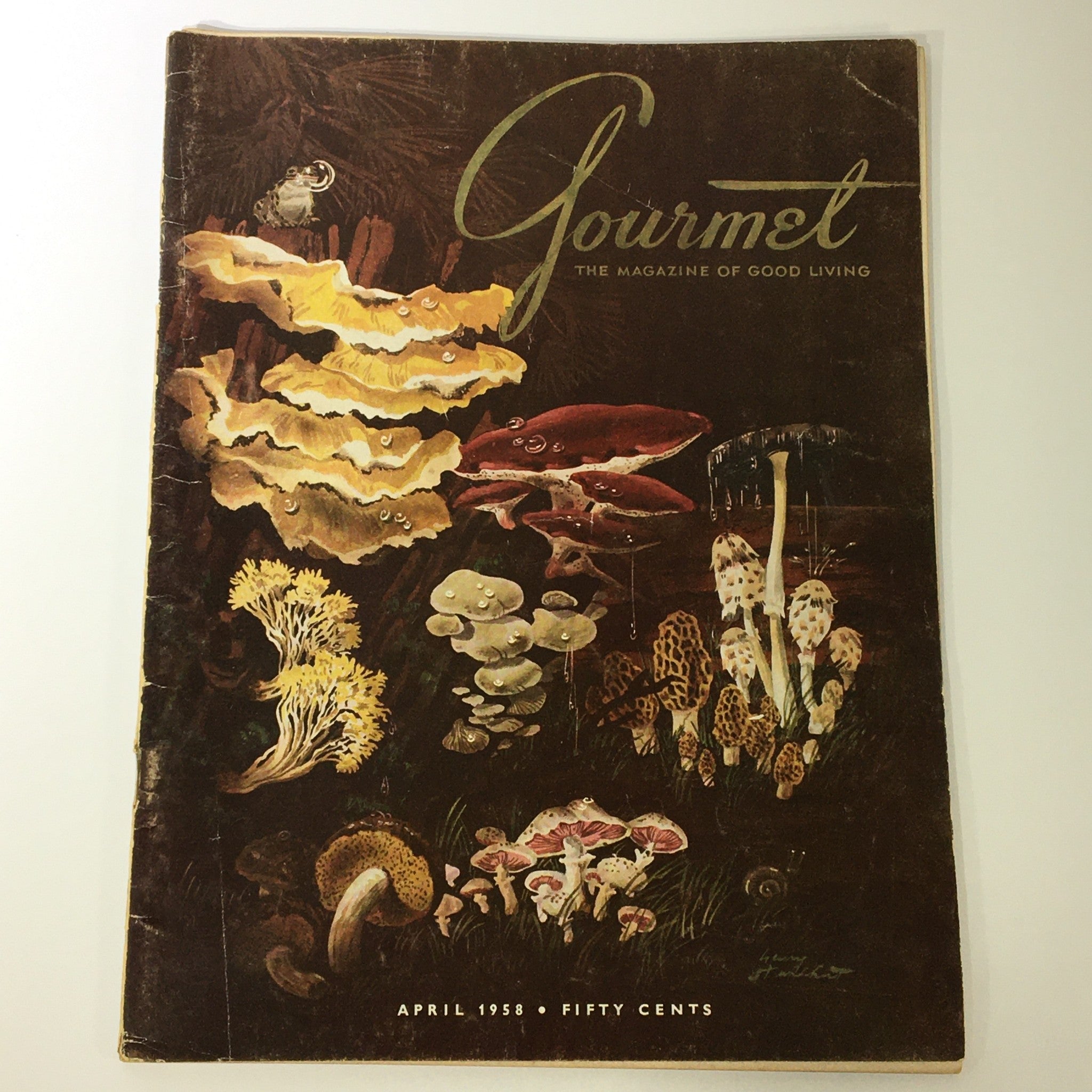 VTG Gourmet The Magazine of Good Living April 1958 - The Fly is Cast / Newsstand