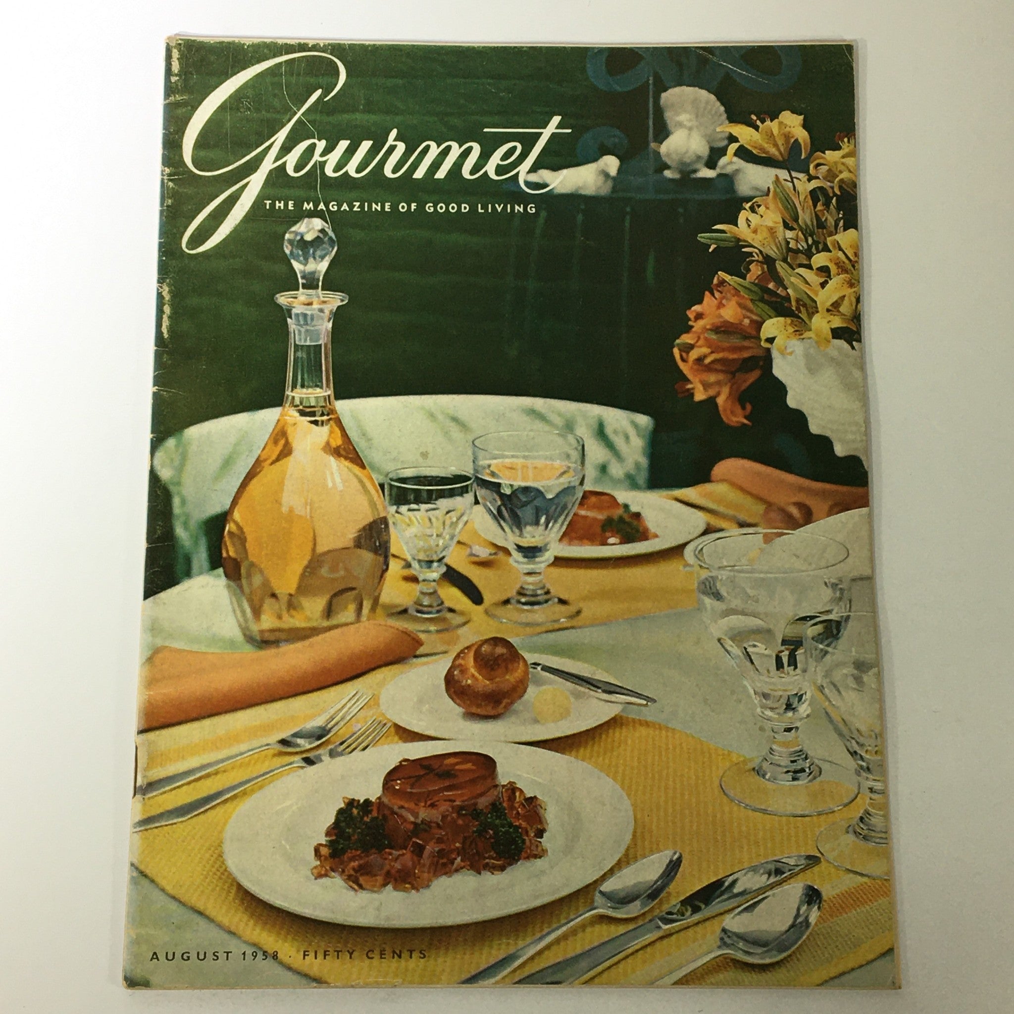 VTG Gourmet The Magazine of Good Living August 1958 - The Solid Gold Fruit