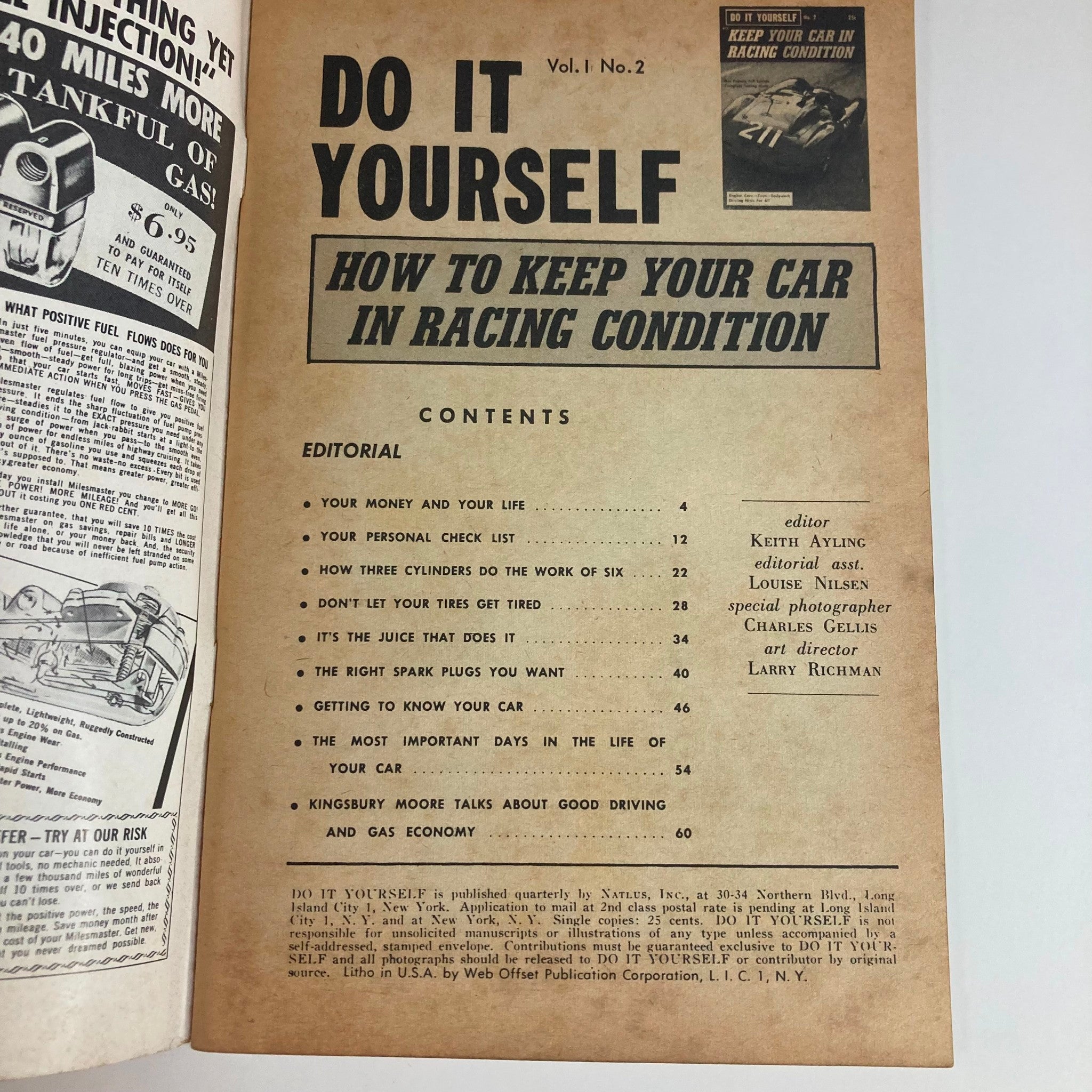 VTG Do It Yourself Magazine Vol 1 No. 2 The Right Spark Plugs You Want No Label