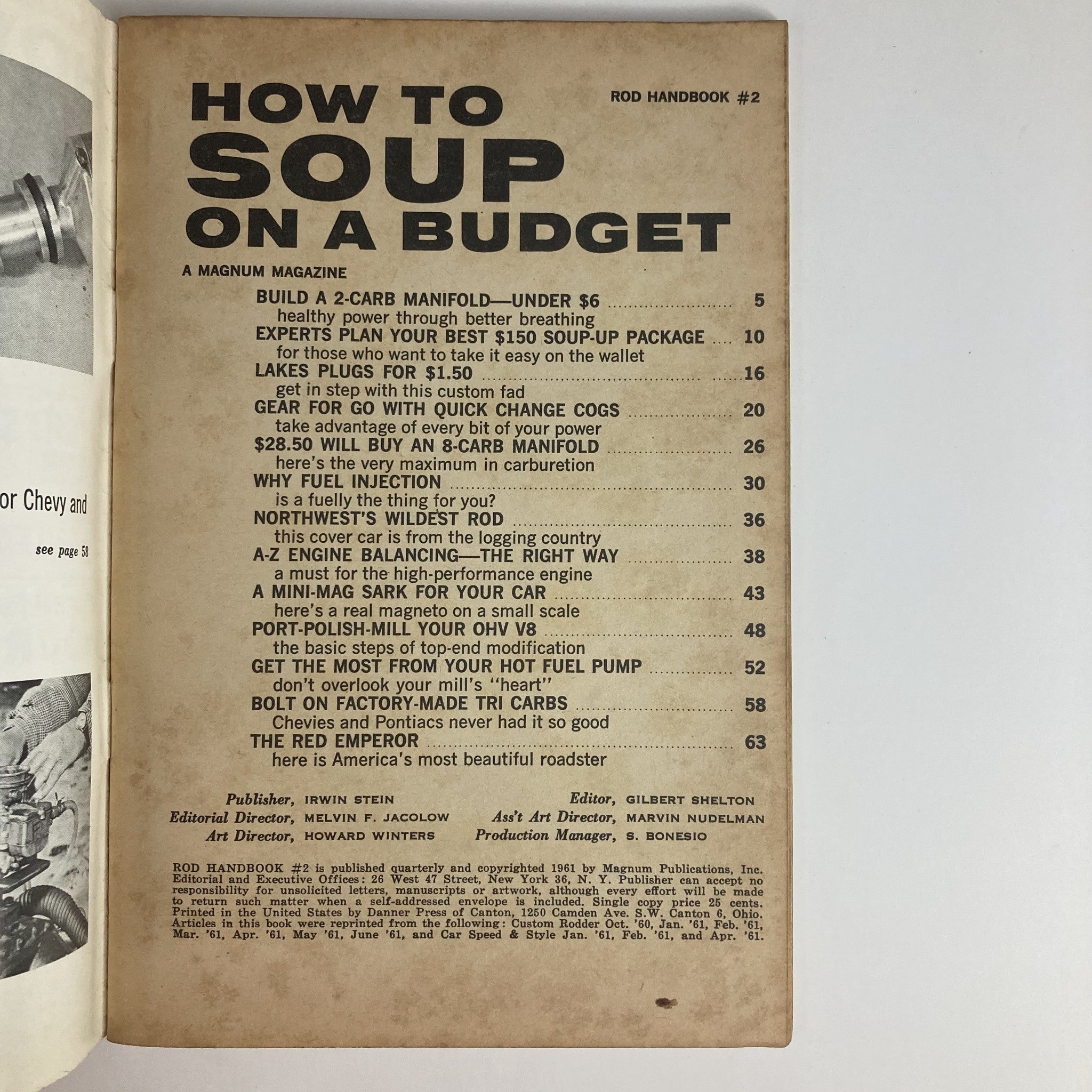 VTG Rod Handbook No. 2 1961 How To Soup On A Budget Q-C Cogs No Label