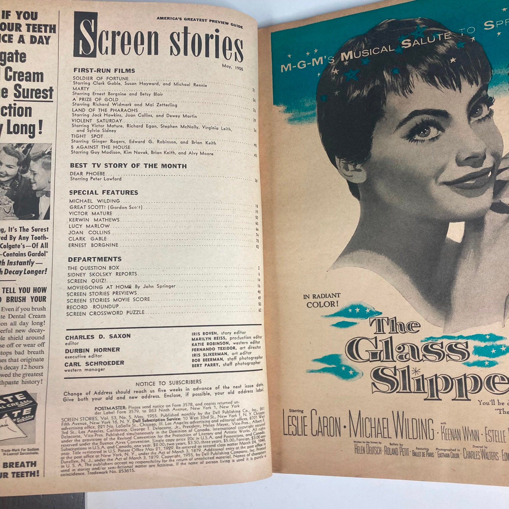 VTG Screen Stories Magazine May 1955 Vol 53 No. 5 Kim Novak No Label