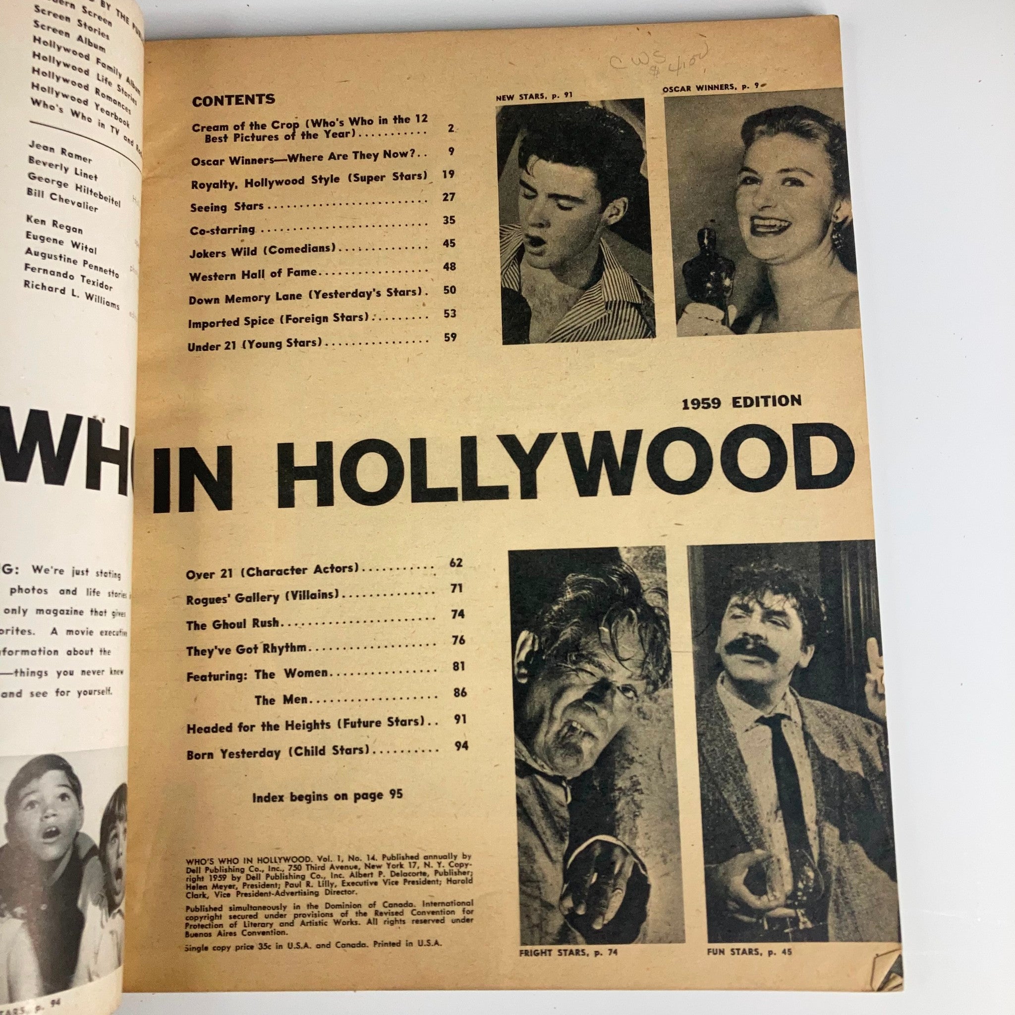 VTG Who's Who In Hollywood Magazine 1959 Vol 1 #14 Janet Leigh No Label