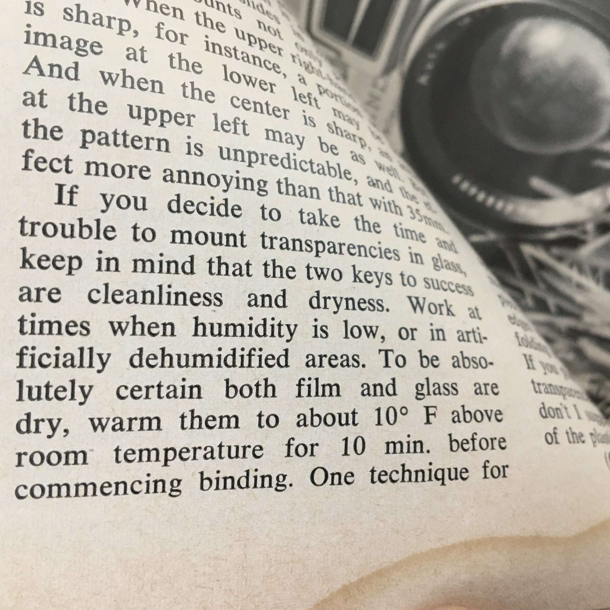 Detailed text from Modern Photography Magazine October 1967 discussing techniques for mounting transparencies in photography.