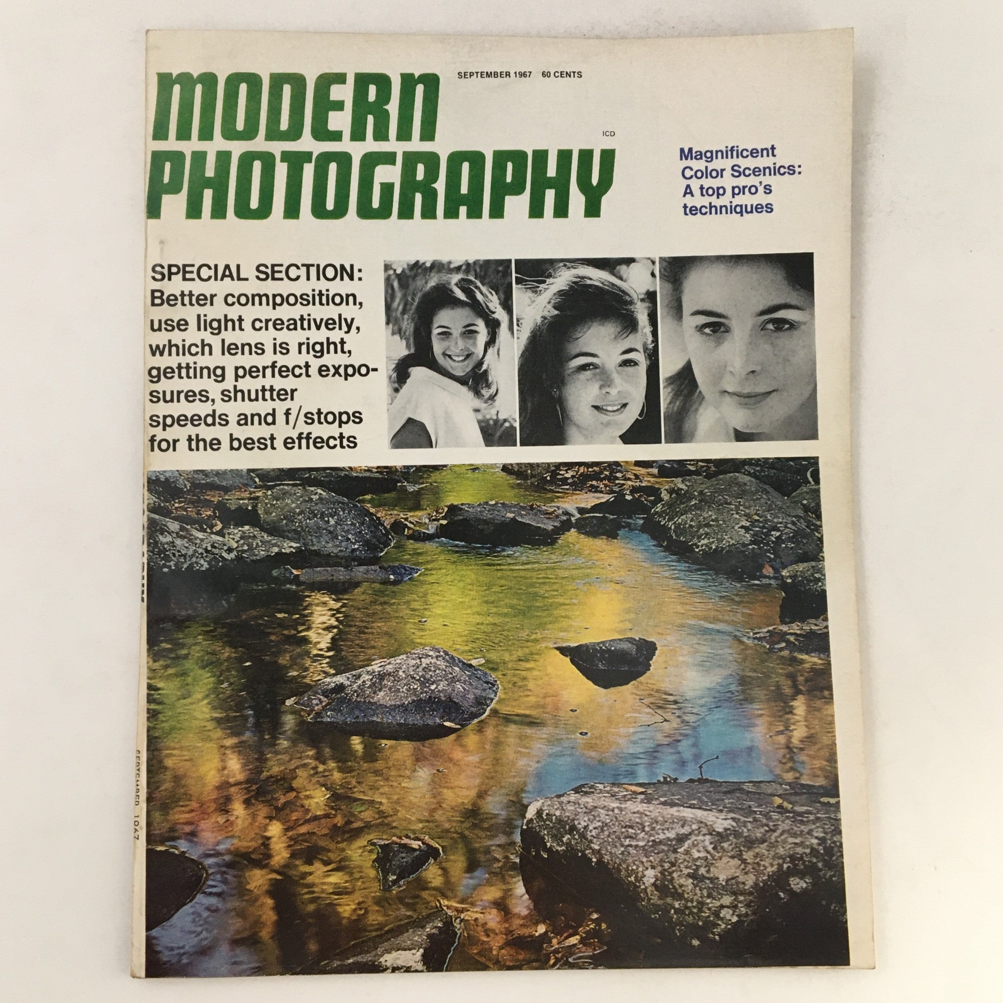 Modern Photography Magazine September 1967 Color Scenics Pro Techniques No Label