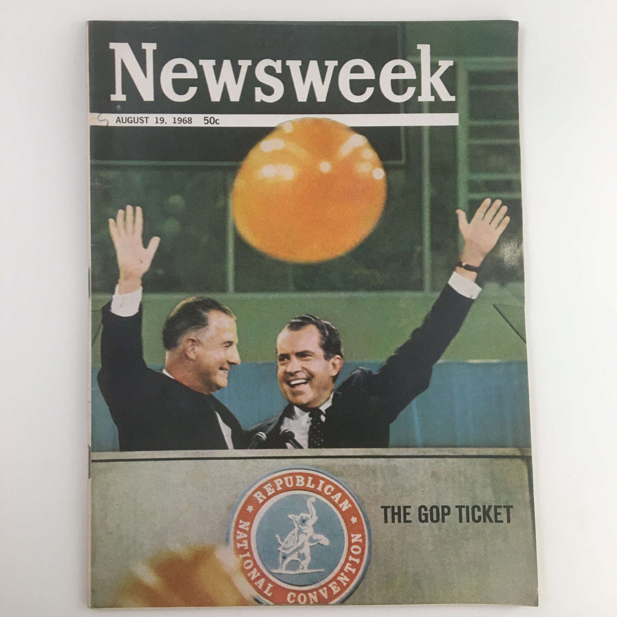 Newsweek Magazine August 19 1968 Richard Nixon and Spiro Agnew No Label