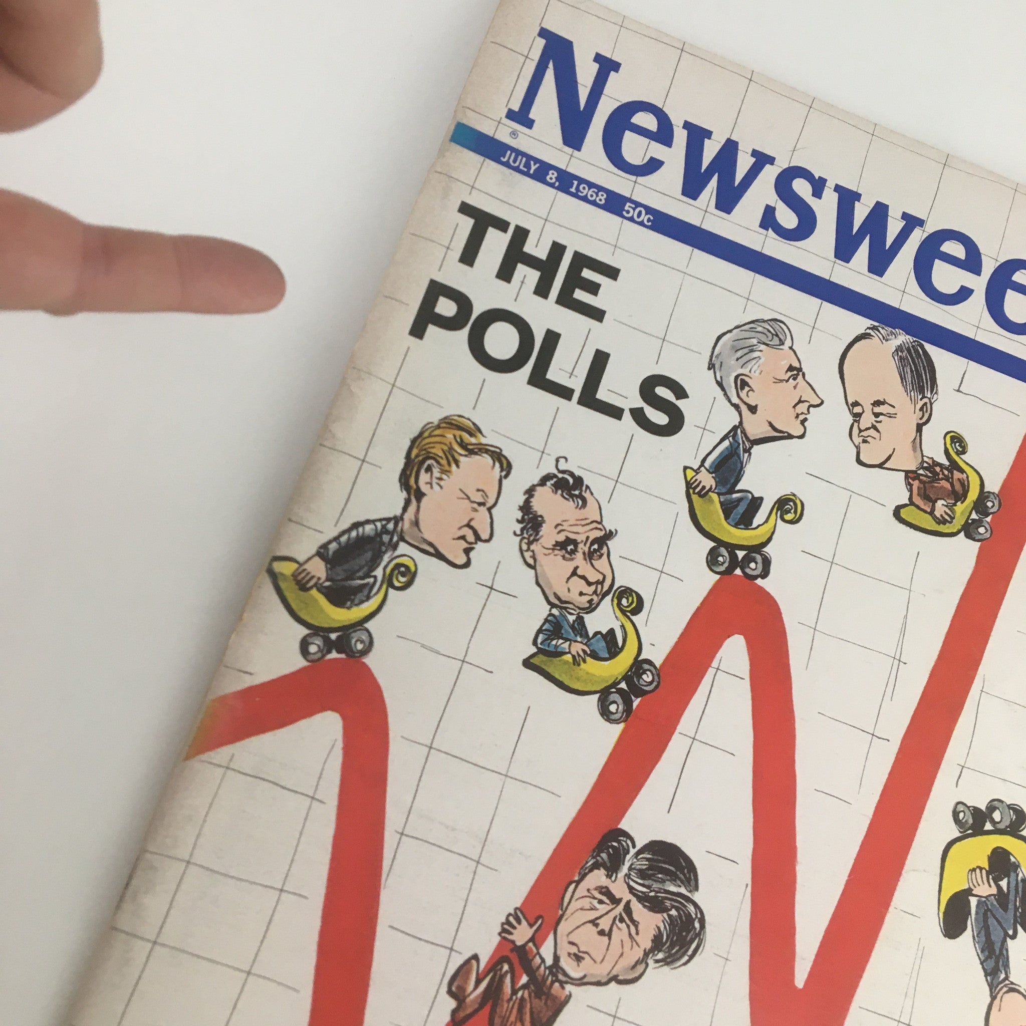 Newsweek Magazine July 8 1968 The Polls and Do They Count? No Label