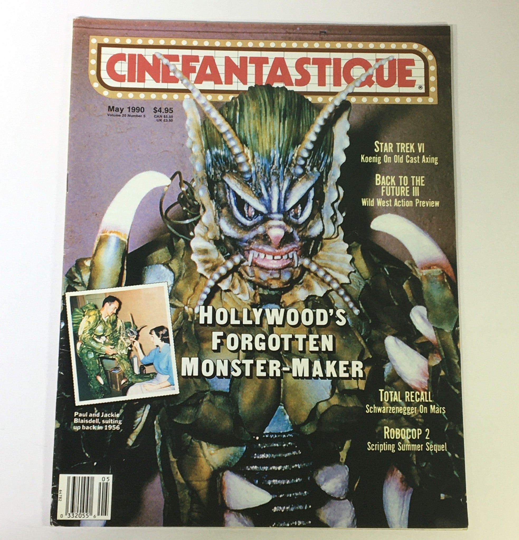 Cinefantastique May 1990 Vol 20 #5 - Paul & Jackie Blaisdell / A. Schwarzenegger