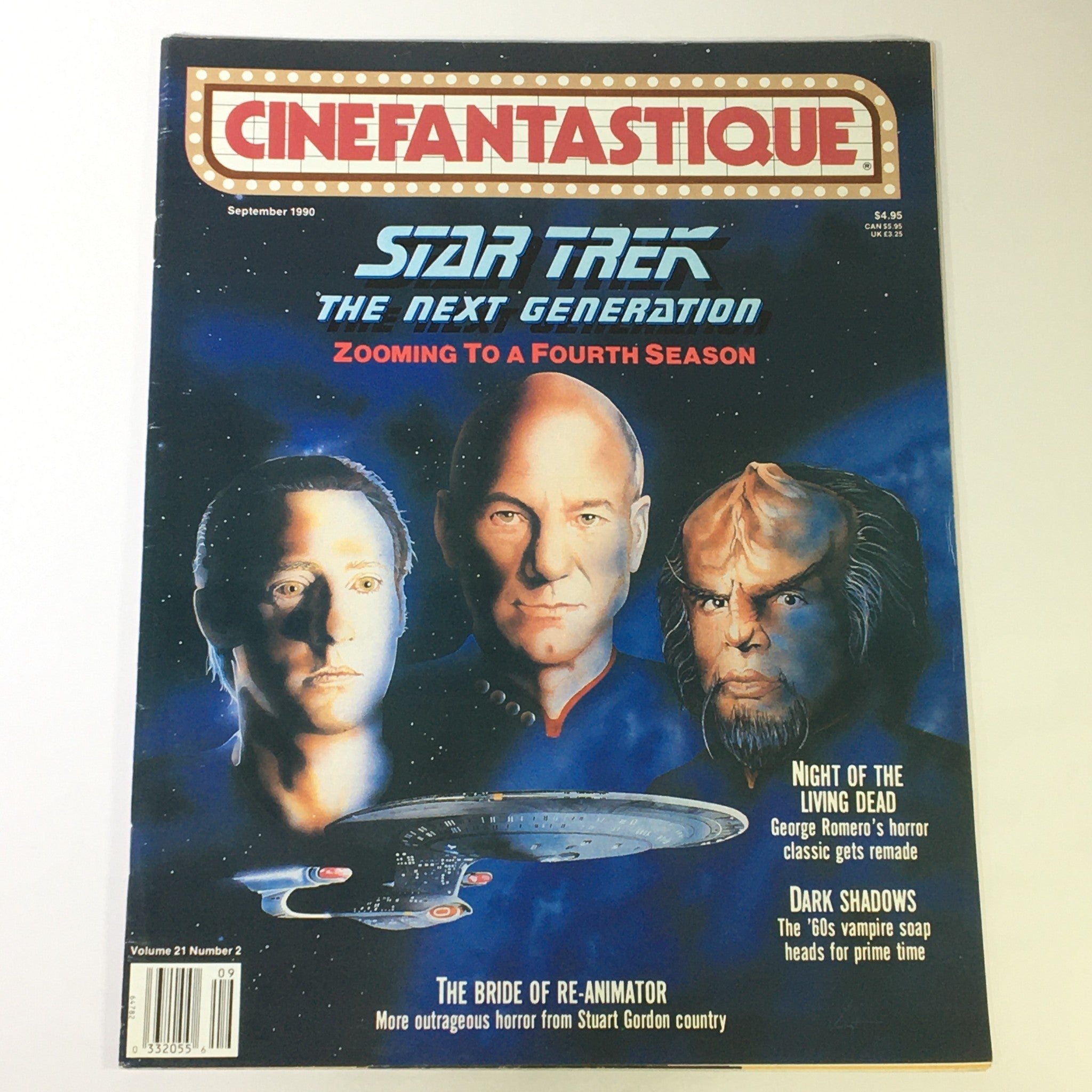 Cinefantastique September 1990 Vol 21 #2 - Patrick Stewart / Stuart Gordon