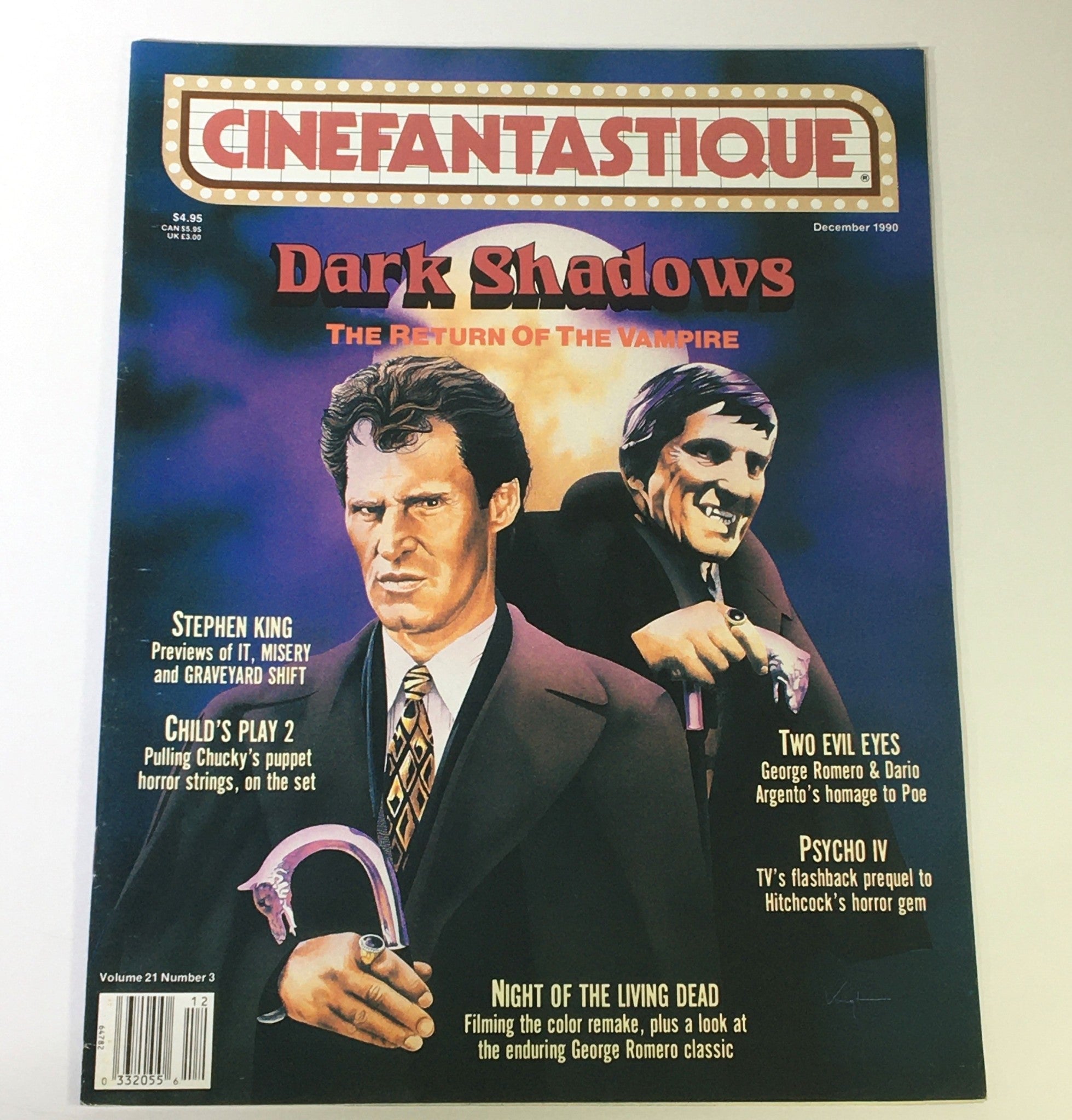 Cinefantastique December 1990 Vol 21 #3 - Stephen King / Two Evil Eyes / Psycho