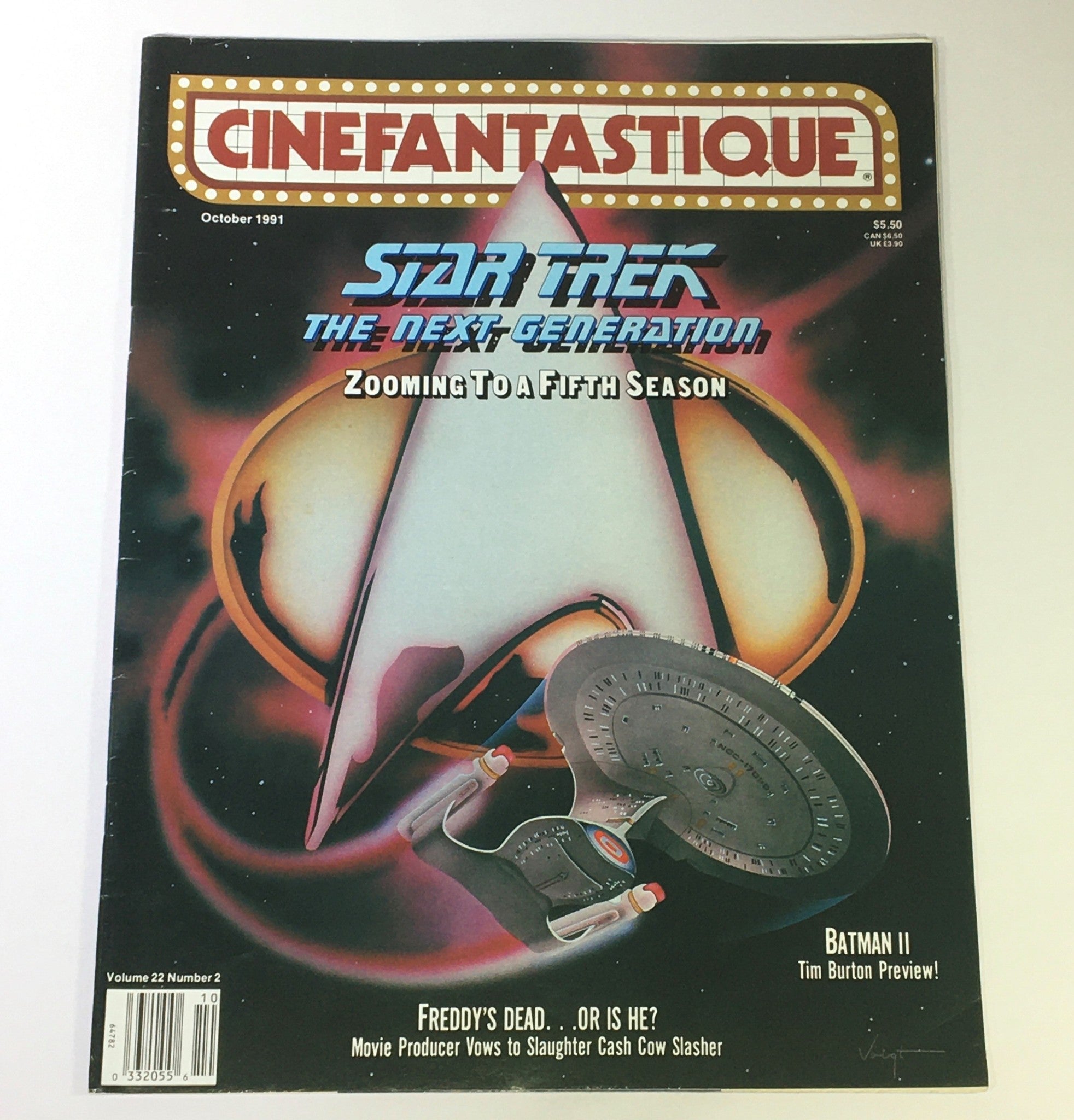 Cinefantastique October 1991 Vol 22 #2 - Tim Burton / Freddy Krueger