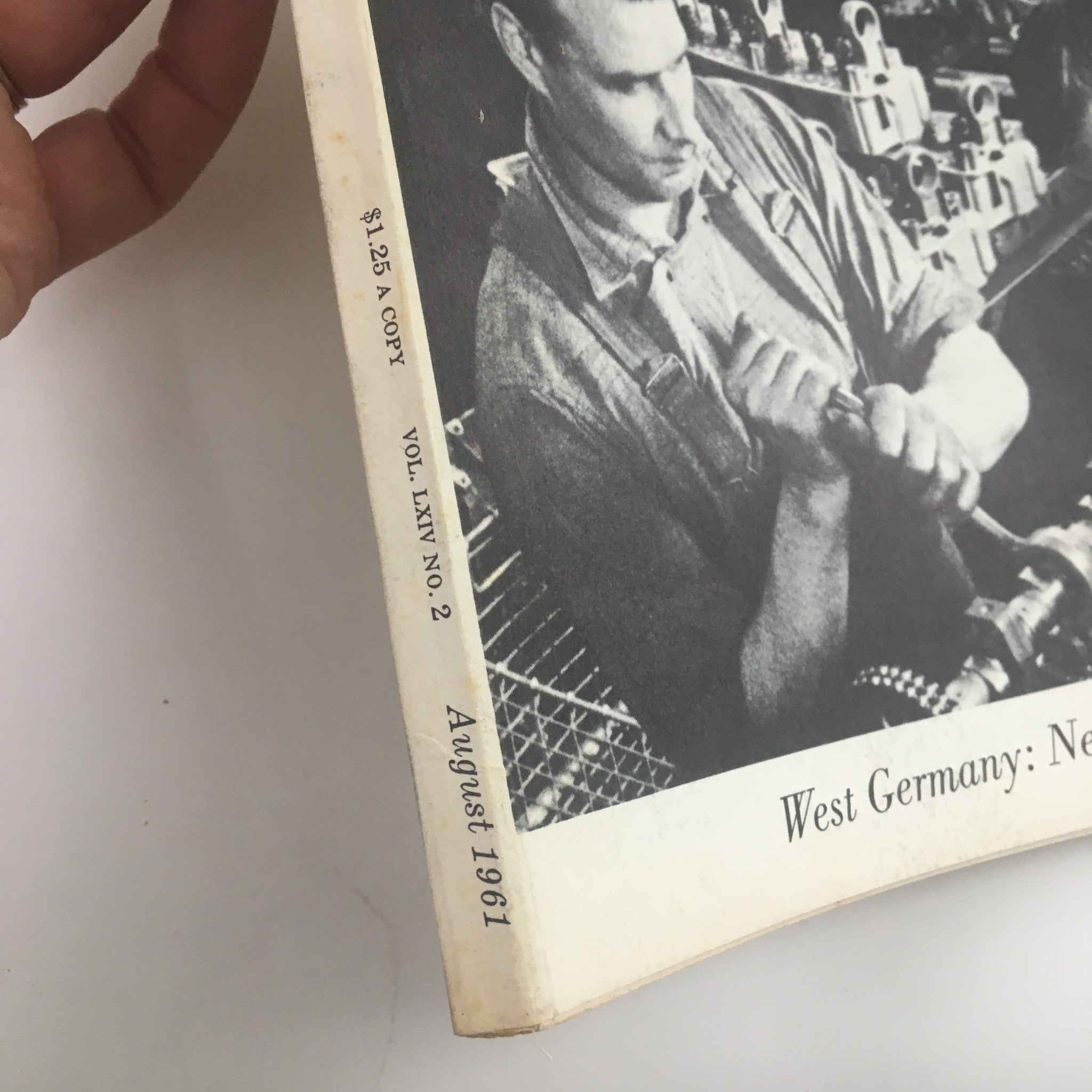 Fortune Magazine August 1961 West Germany Men, Machines & Perils No Label