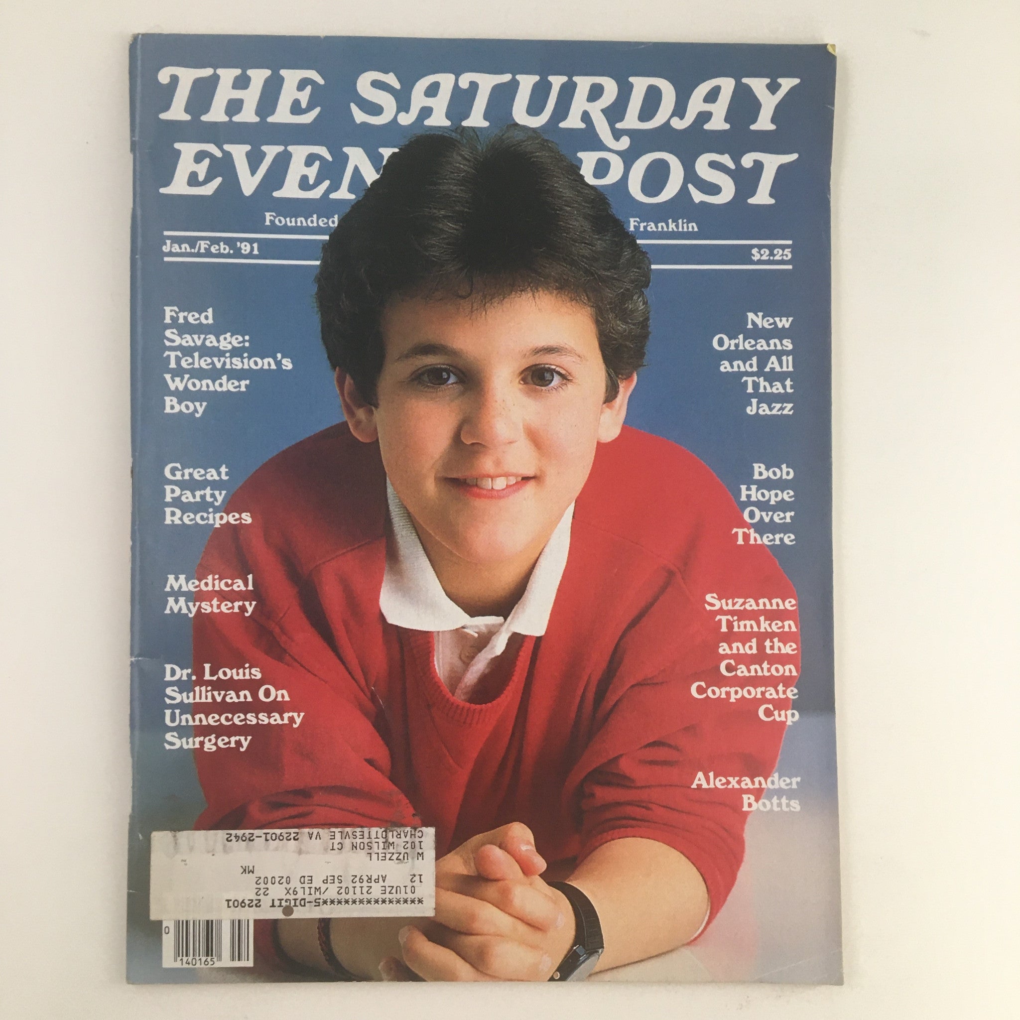 The Saturday Evening Post January 1991 Fred Savage is Television's Wonder Boy