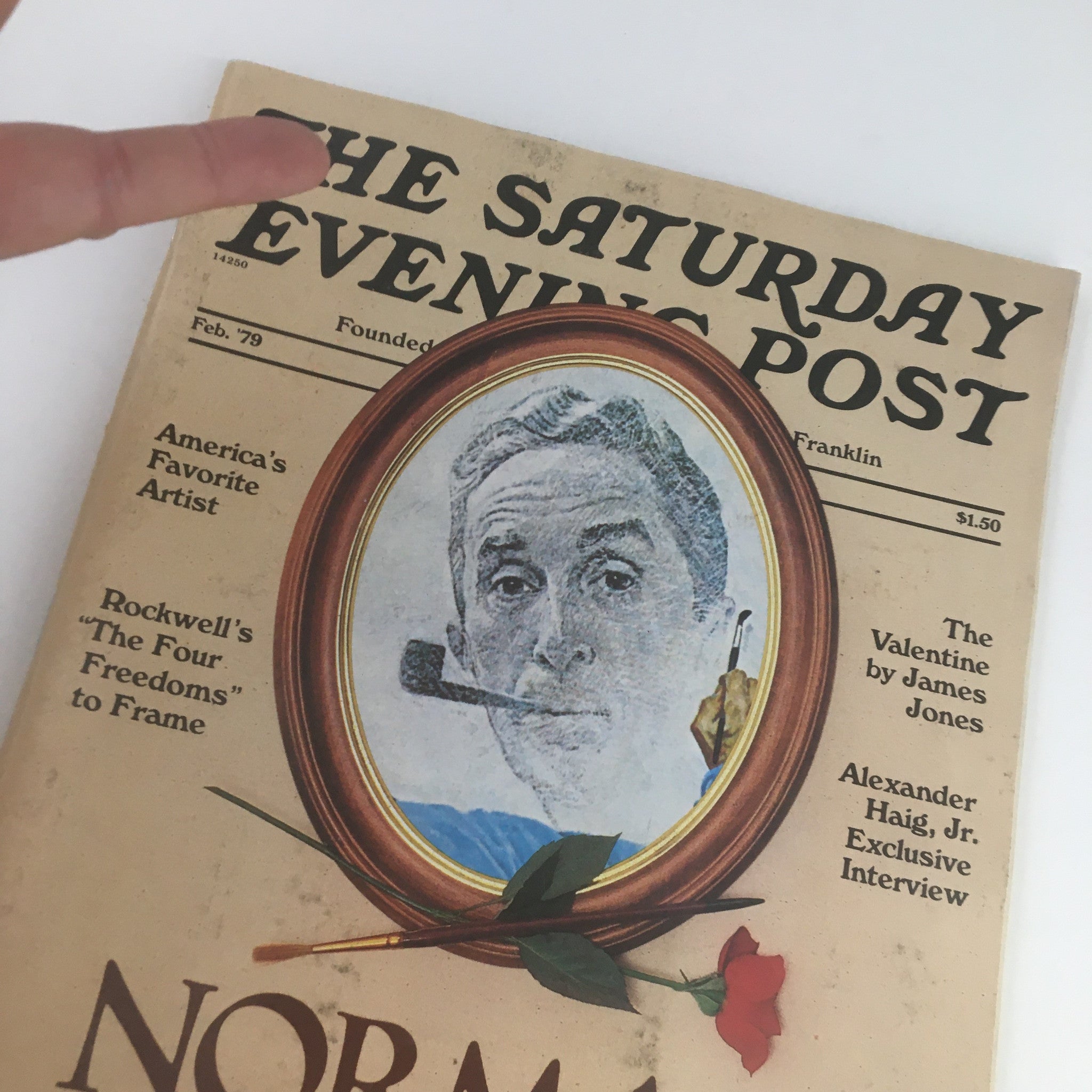 The Saturday Evening Post February 1979 Norman Rockwell Loving Memory No Label