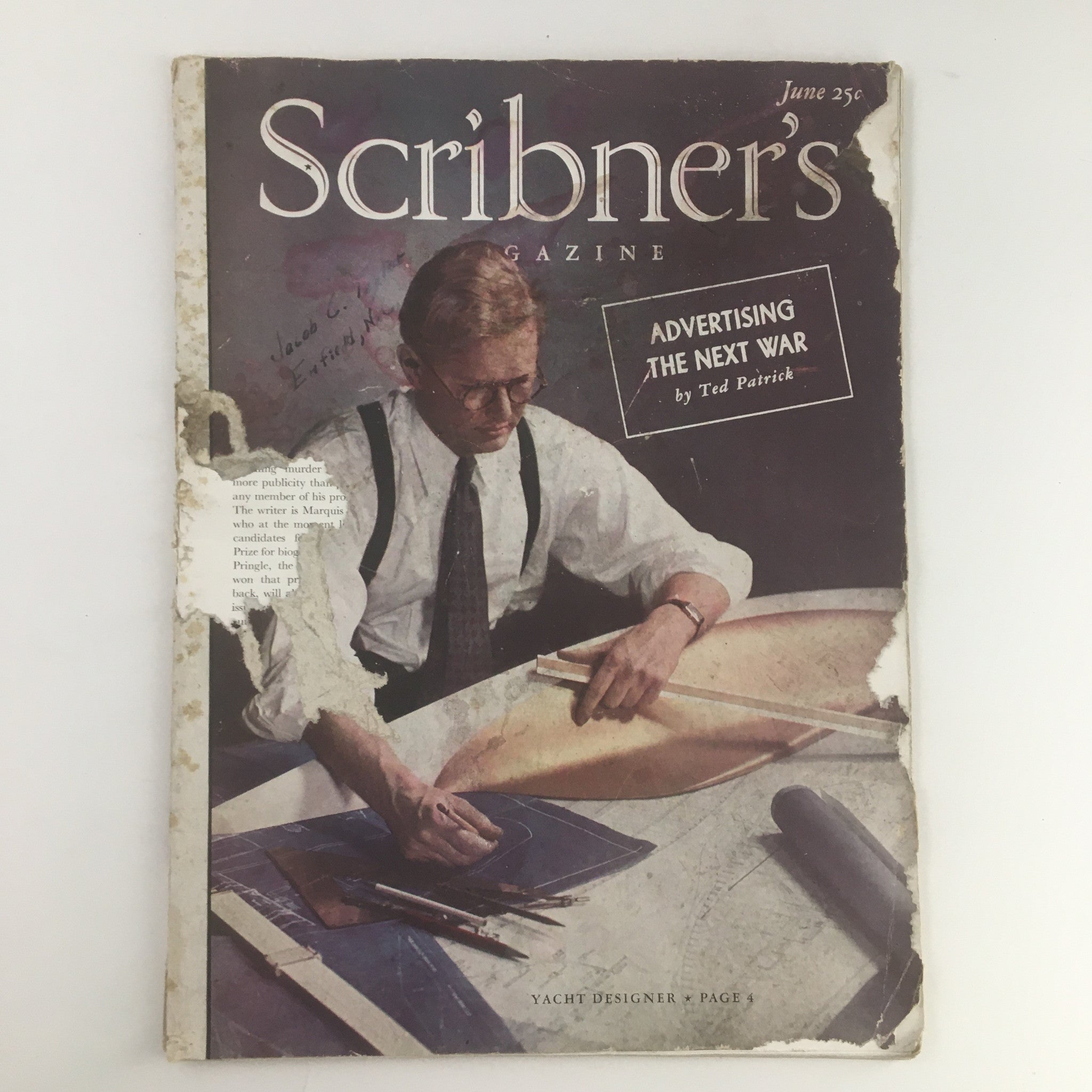 Scribner's Magazine June 1938 Vol. 103 No. 6 Advertising The Next War No Label