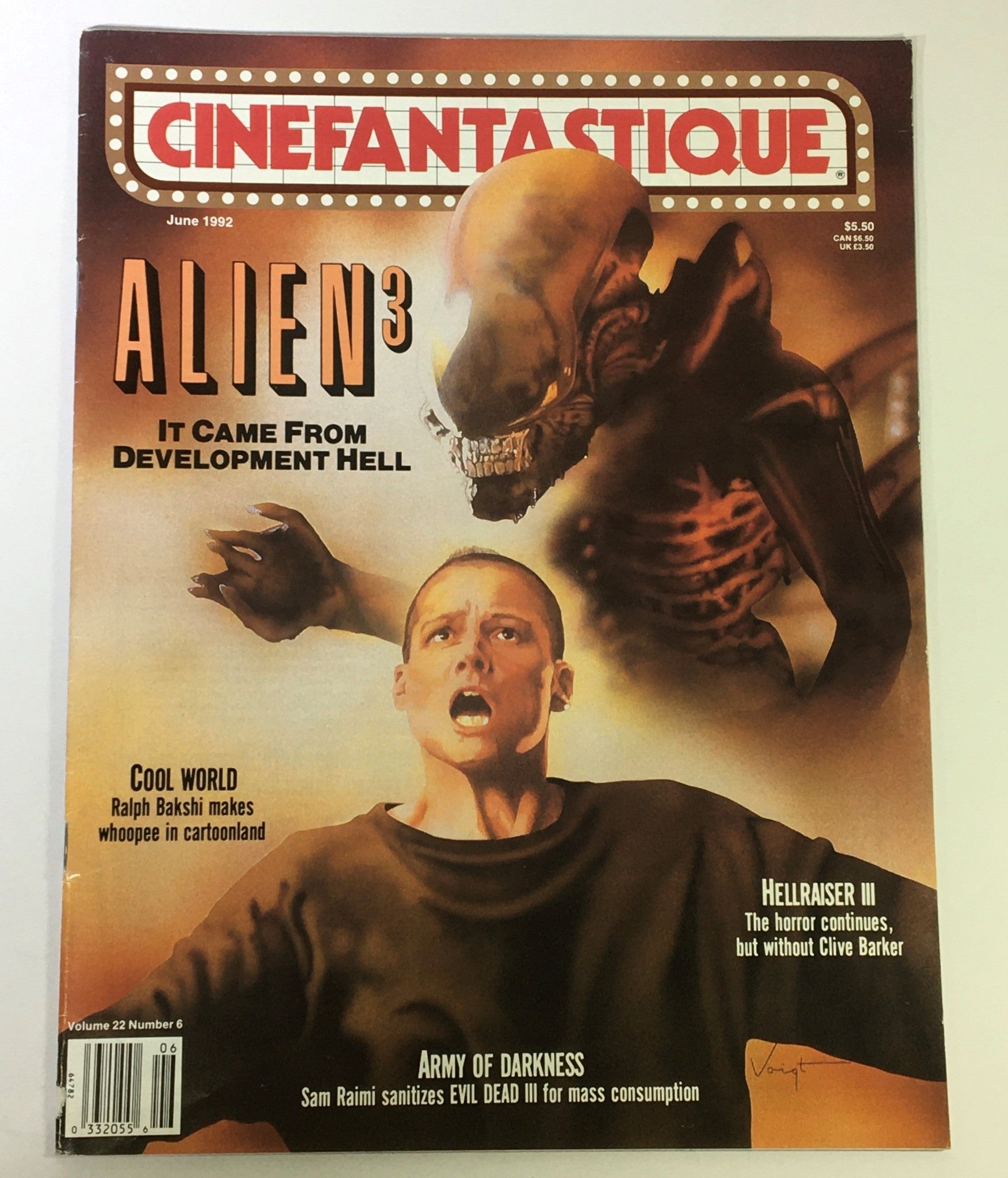 Cinefantastique June 1992 Vol 22 #6 - Alien 3 / Ralph Bakshi / Sam Raimi