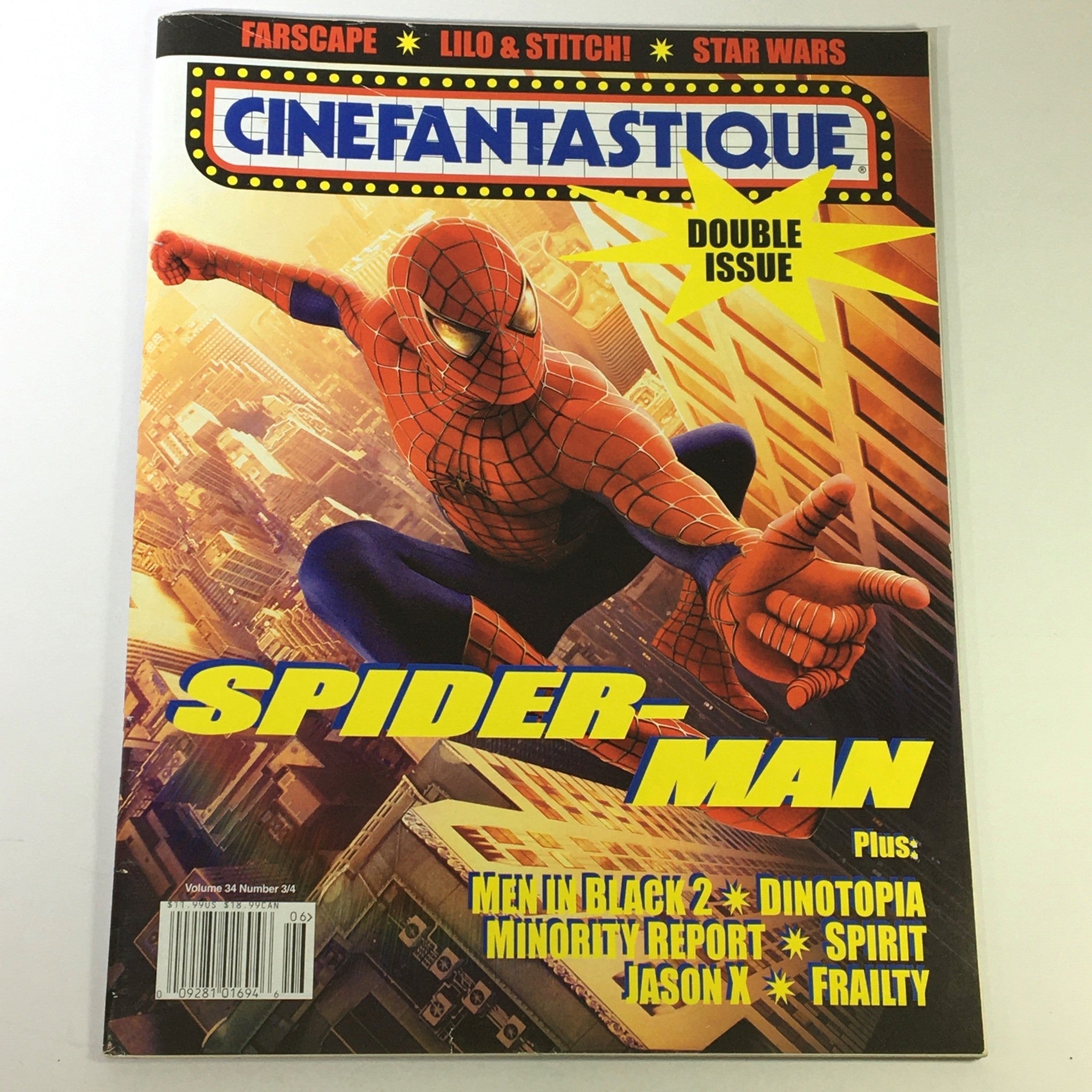 Cinefantastique June 2002 Vol 34 #3 #4 - Spider-Man / Men in Black 2 / Dinotopia