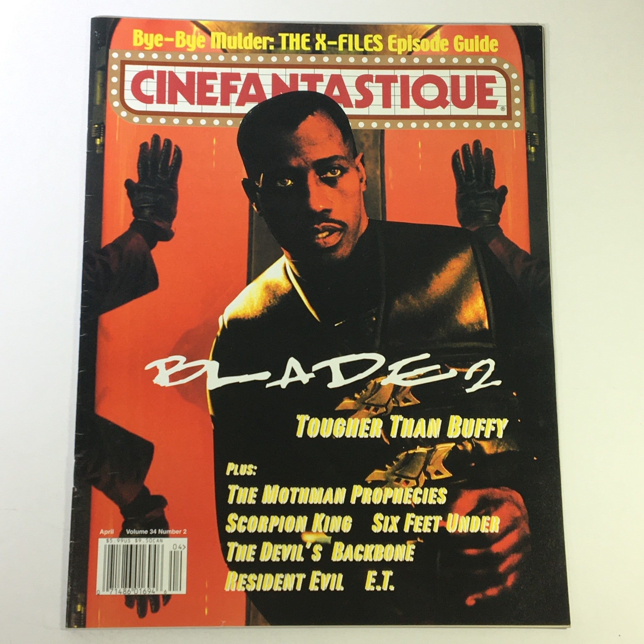 Cinefantastique April 2002 Vol 34 #2 - Wesley Snipes / The Mothman Prophecies