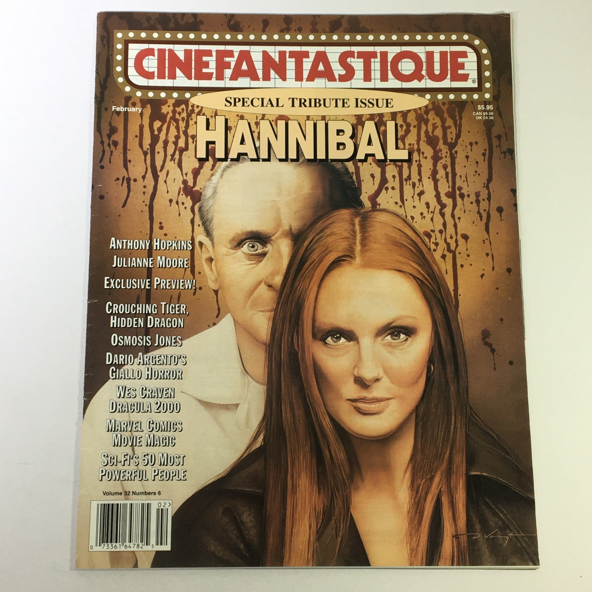 Cinefantastique February 2001 Vol 32 #6 - Anthony Hopkins & Julianne Moore