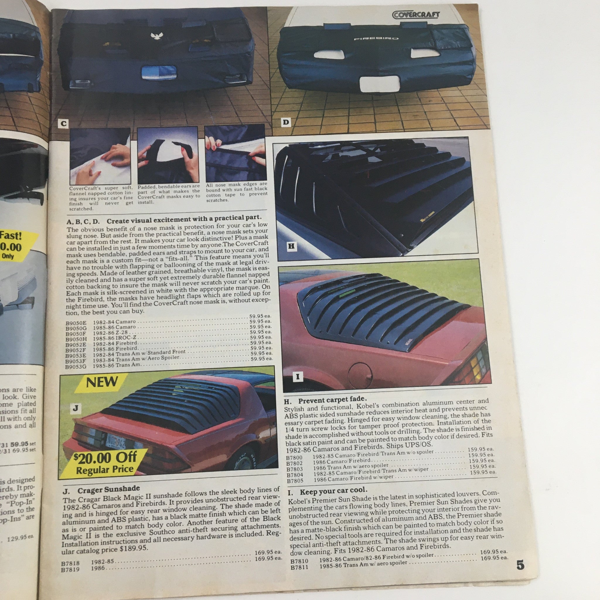 1986 Eckler's Motoring Accessories Camaros & Firebirds Fall Winter Catalog