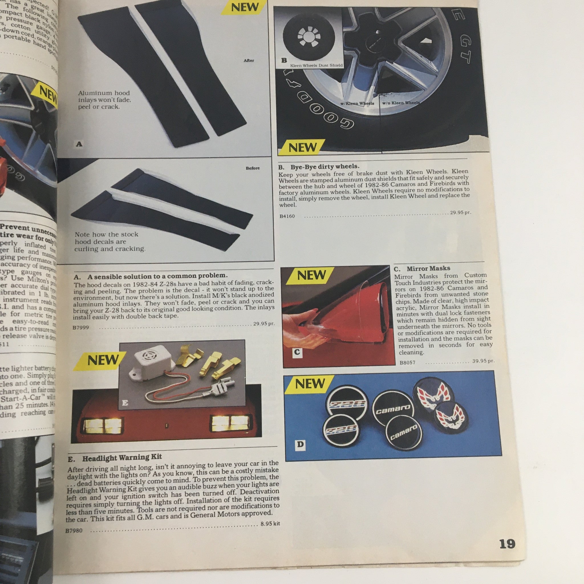 1986 Eckler's Motoring Accessories Camaros & Firebirds Fall Winter Catalog