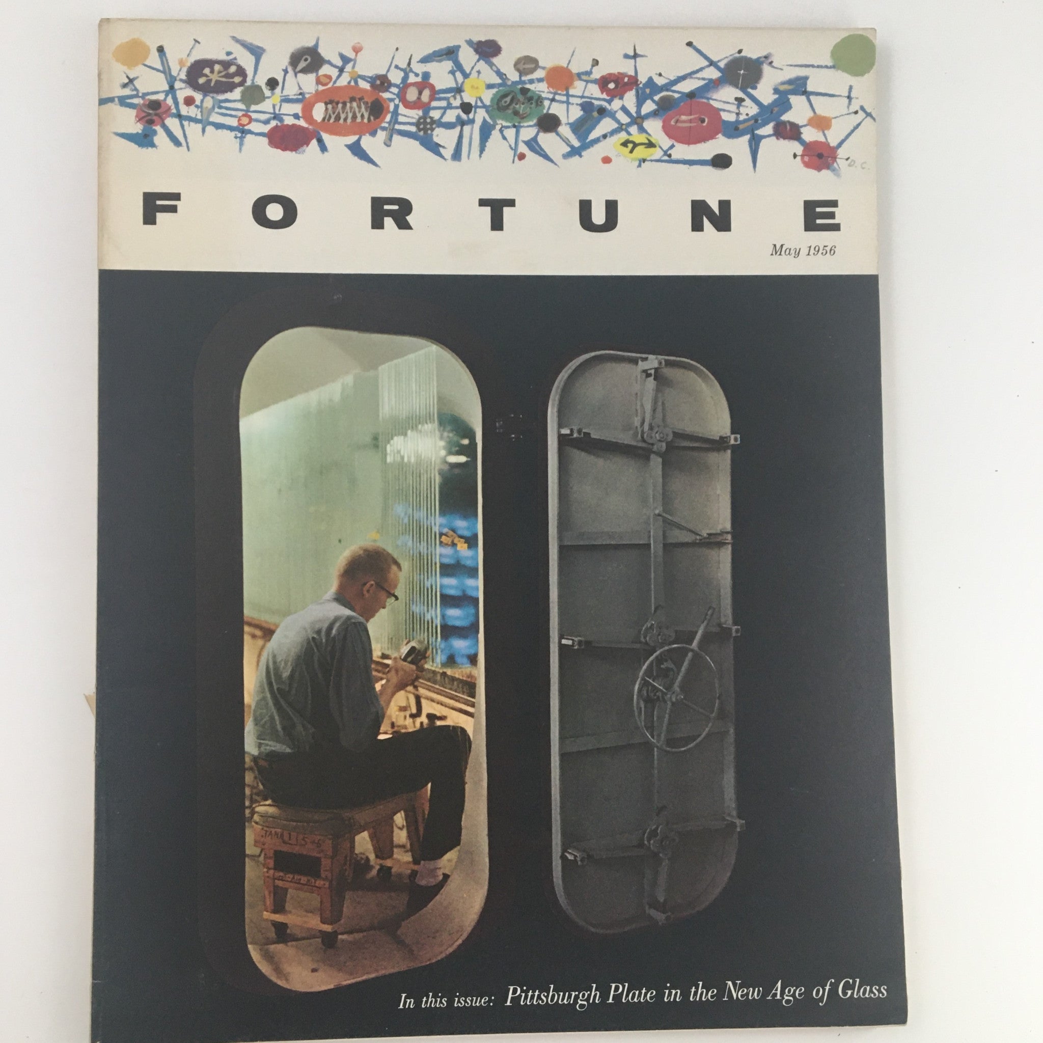 Fortune Magazine May 1956 Pittsburgh Plate in the New Ages of Glass No Label