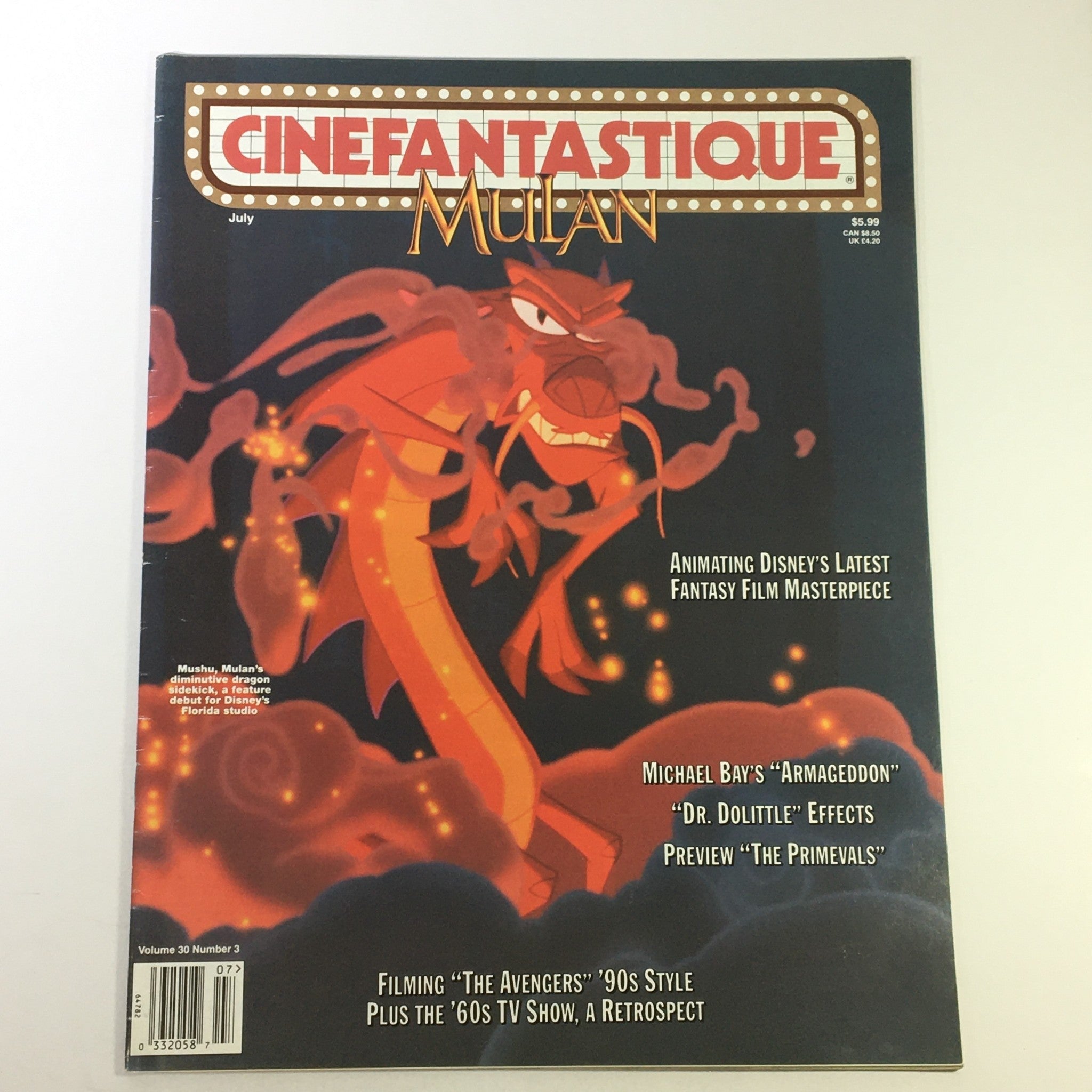 Cinefantastique July 1998 Vol 30 #3 - Eddie Muprhy is Mulan's Mushu Dragon