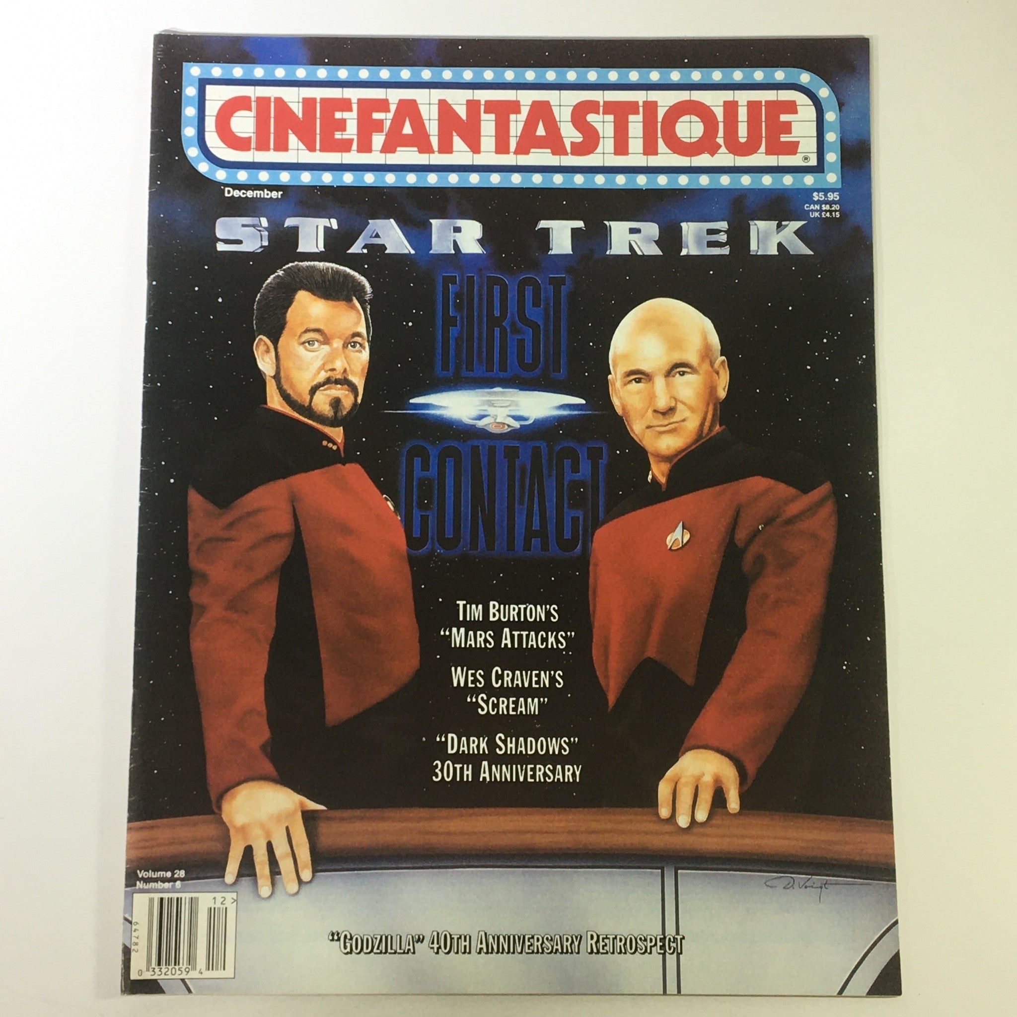 Cinefantastique December 1996 Vol 28 #6 - Tim Burton Mars Attacks & Wes' Scream