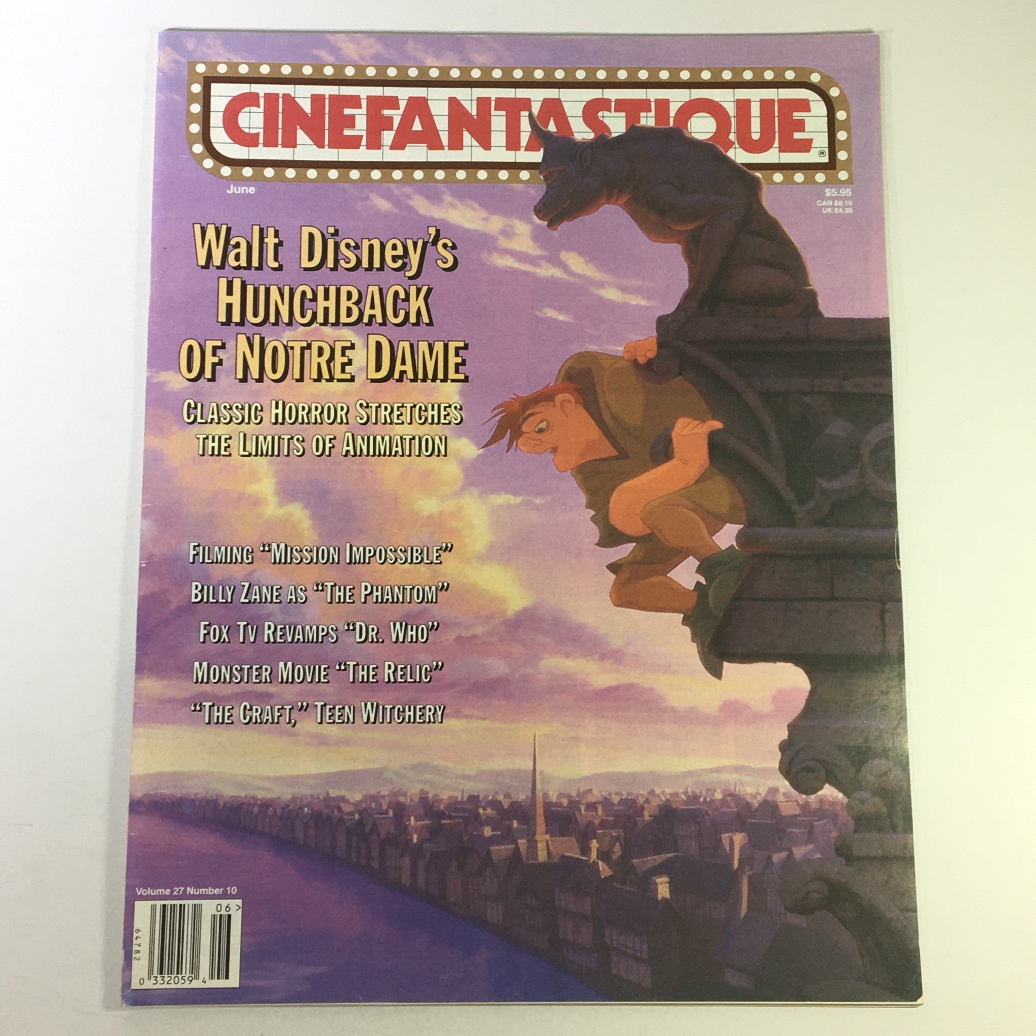 Cinefantastique June 1995 Vol 27 #10 - Tom Hulce is Hunchback of Notre Dame