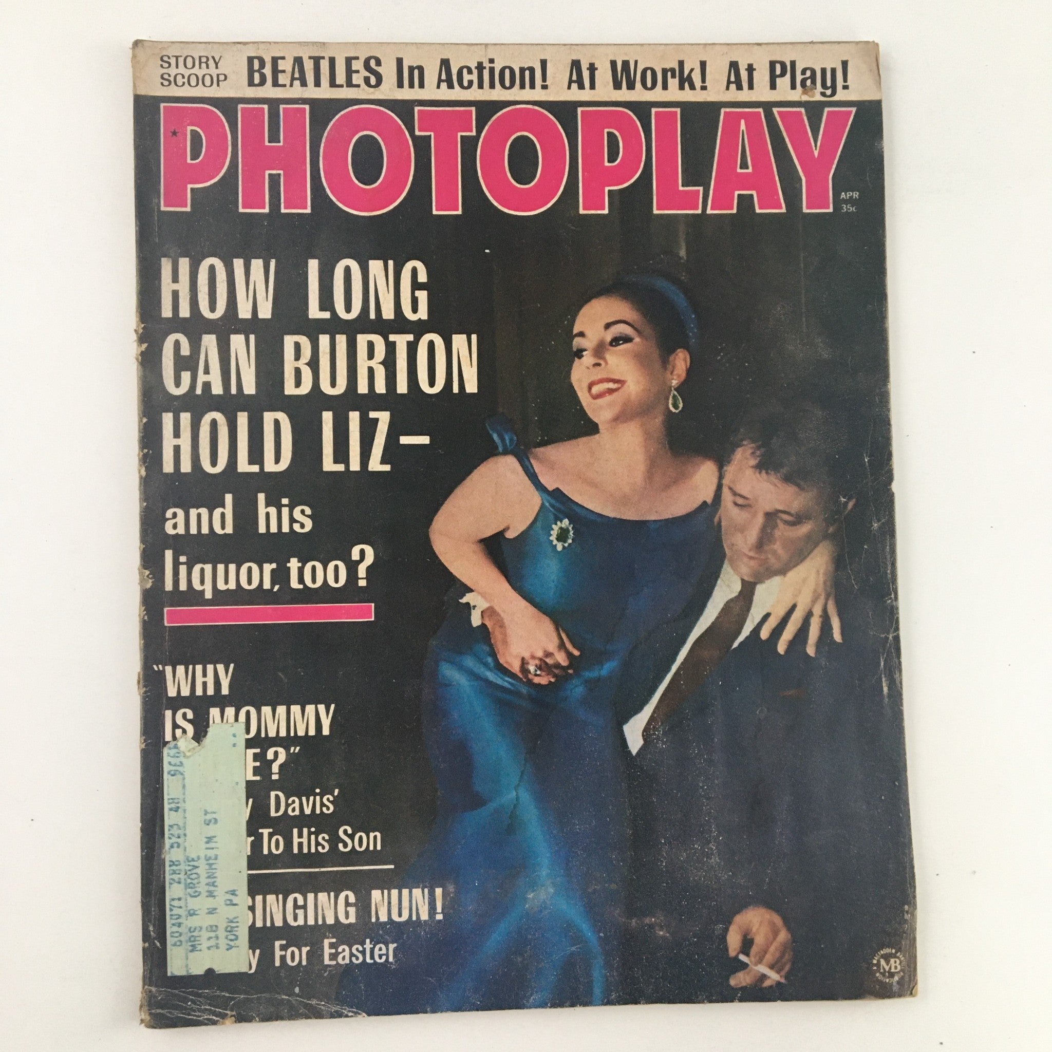 Photoplay Magazine April 1964 Power Couple Elizabeth Taylor and Richard Burton