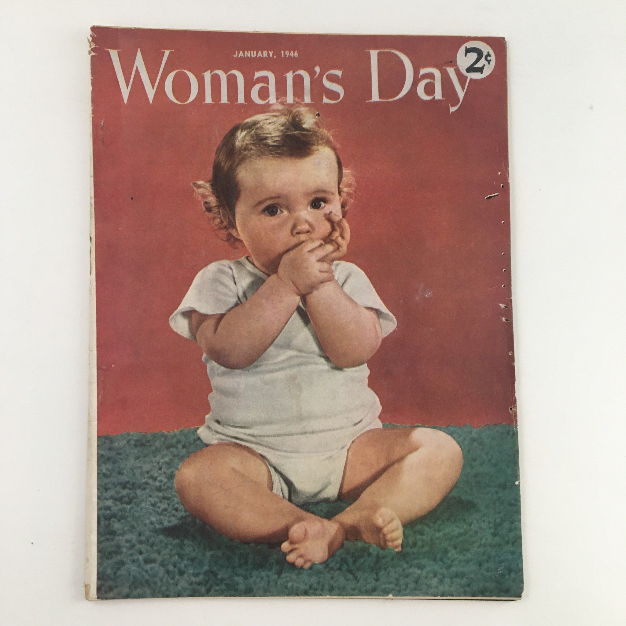 Woman's Day Magazine January 1946 Wedging Cut Block of Clay Feature No Label