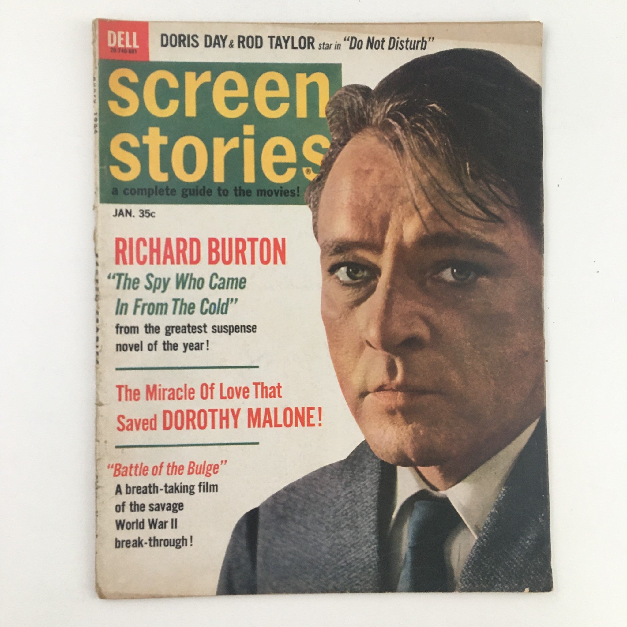 Screen Stories Magazine January 1966 Richard Burton & Dorothy Malone No Label