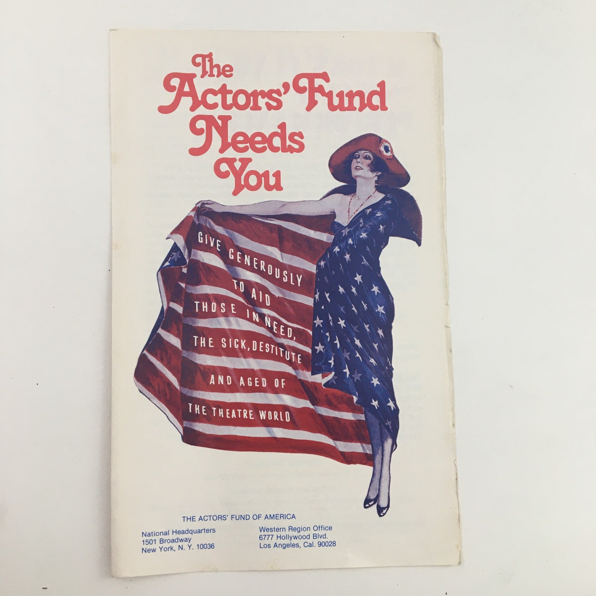 1982 The Actors' Fund Needs You Theatre Program