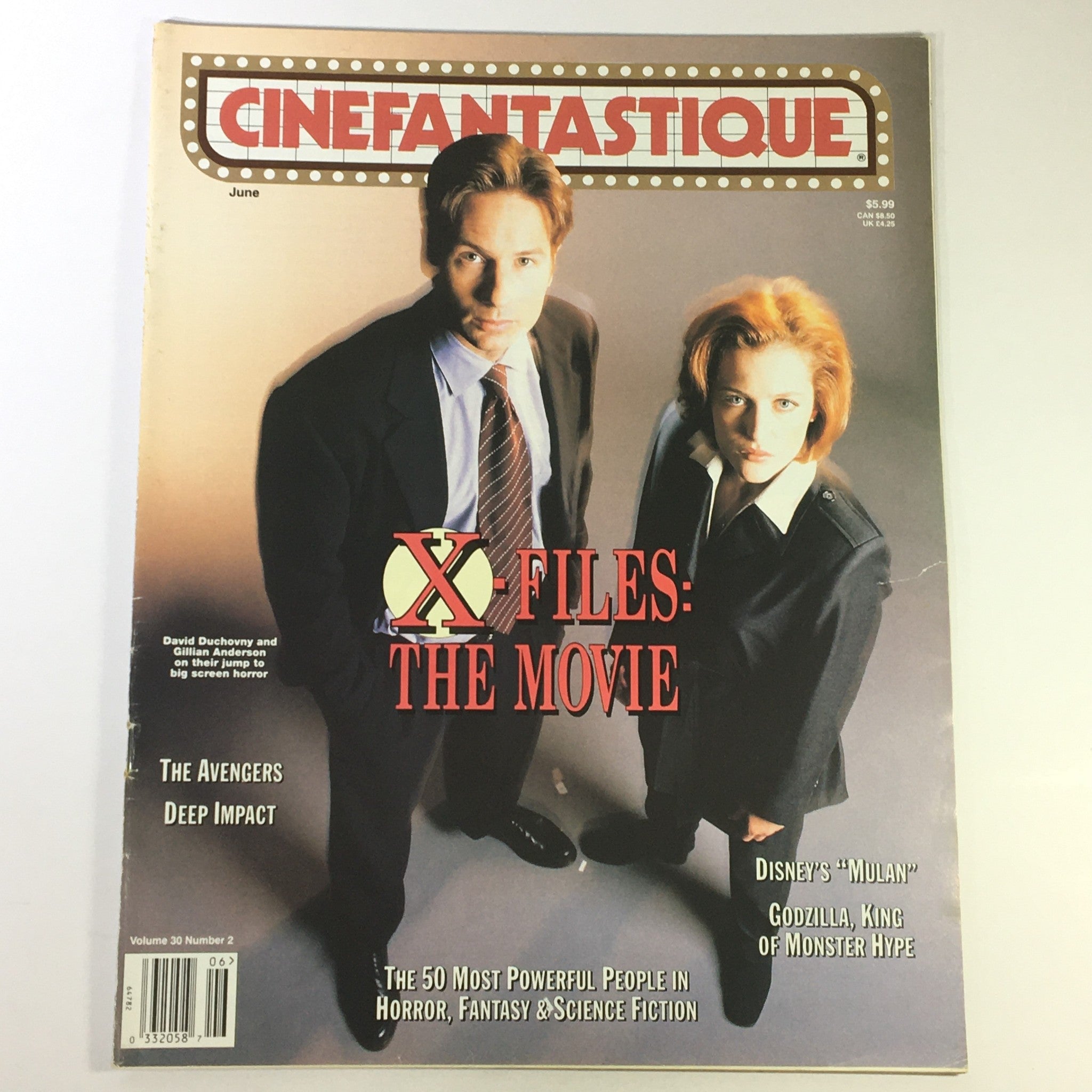 Cinefantastique June 1998 Vol 30 #2 - David Duchovny and Gillian Anderson