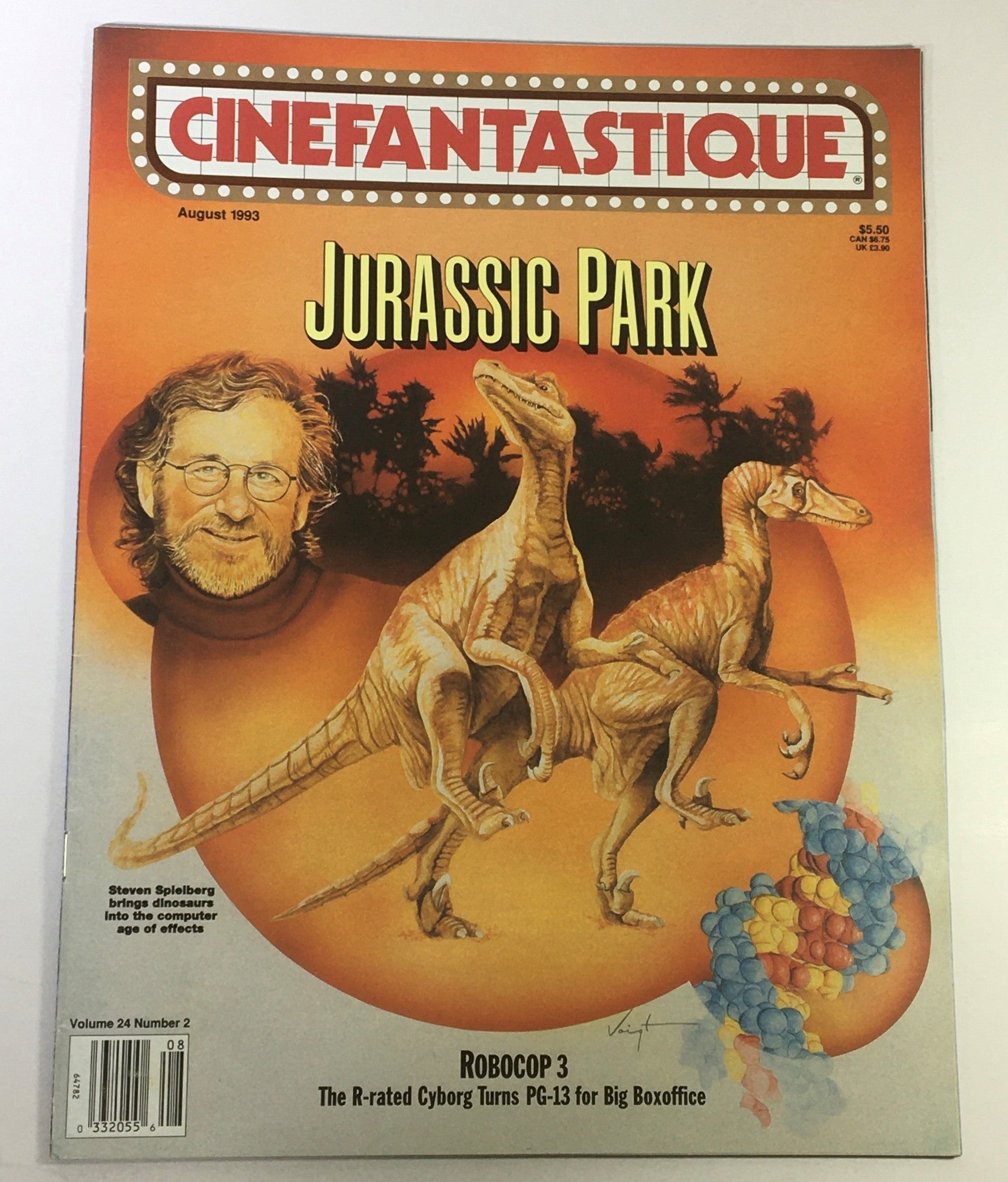 Cinefantastique August 1993 Vol 24 #2 - Steven Spielberg's Jurassic Park Movie