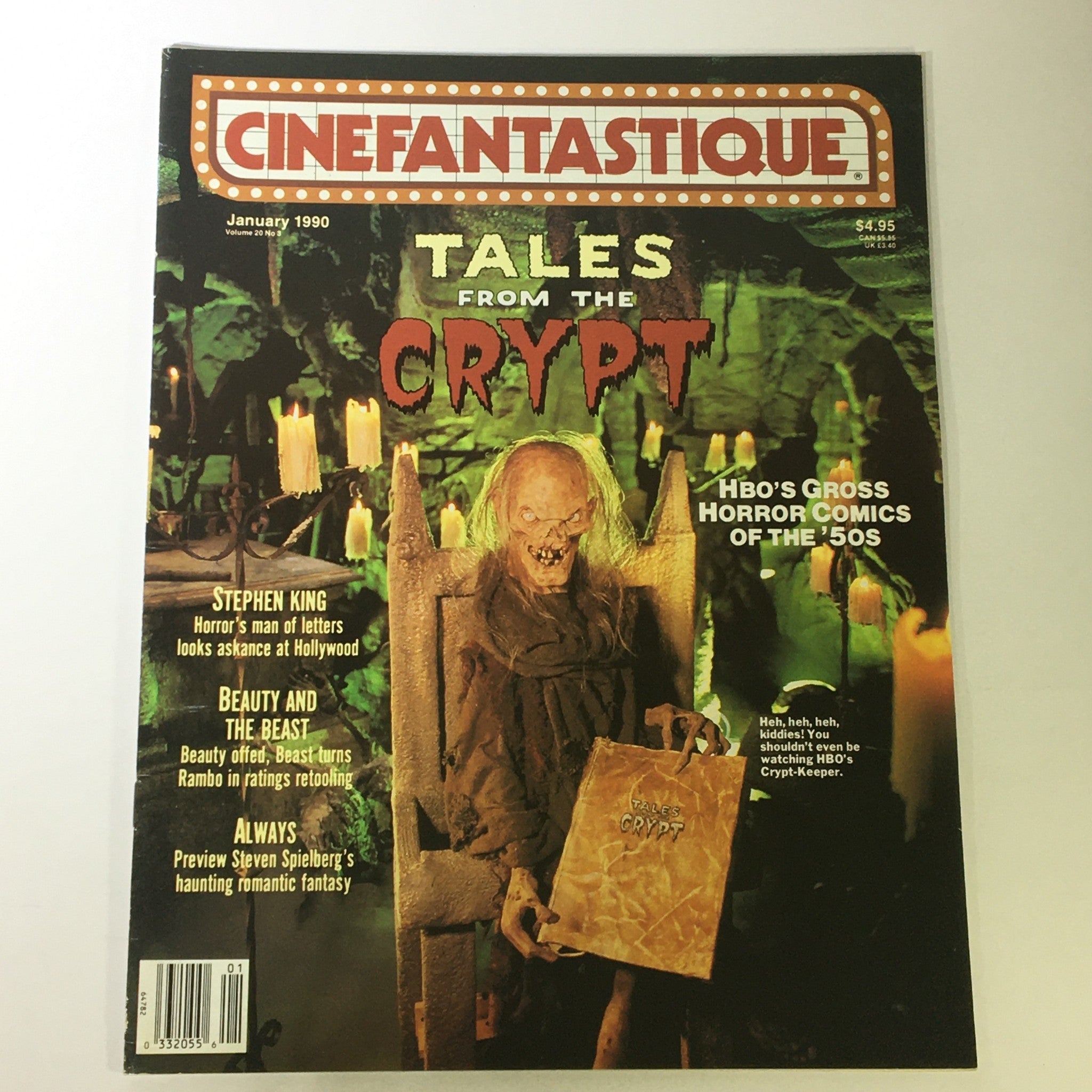 Cinefantastique January 1990 Vol 20 #3 - HBO's Tales from the Crypt-Keeper