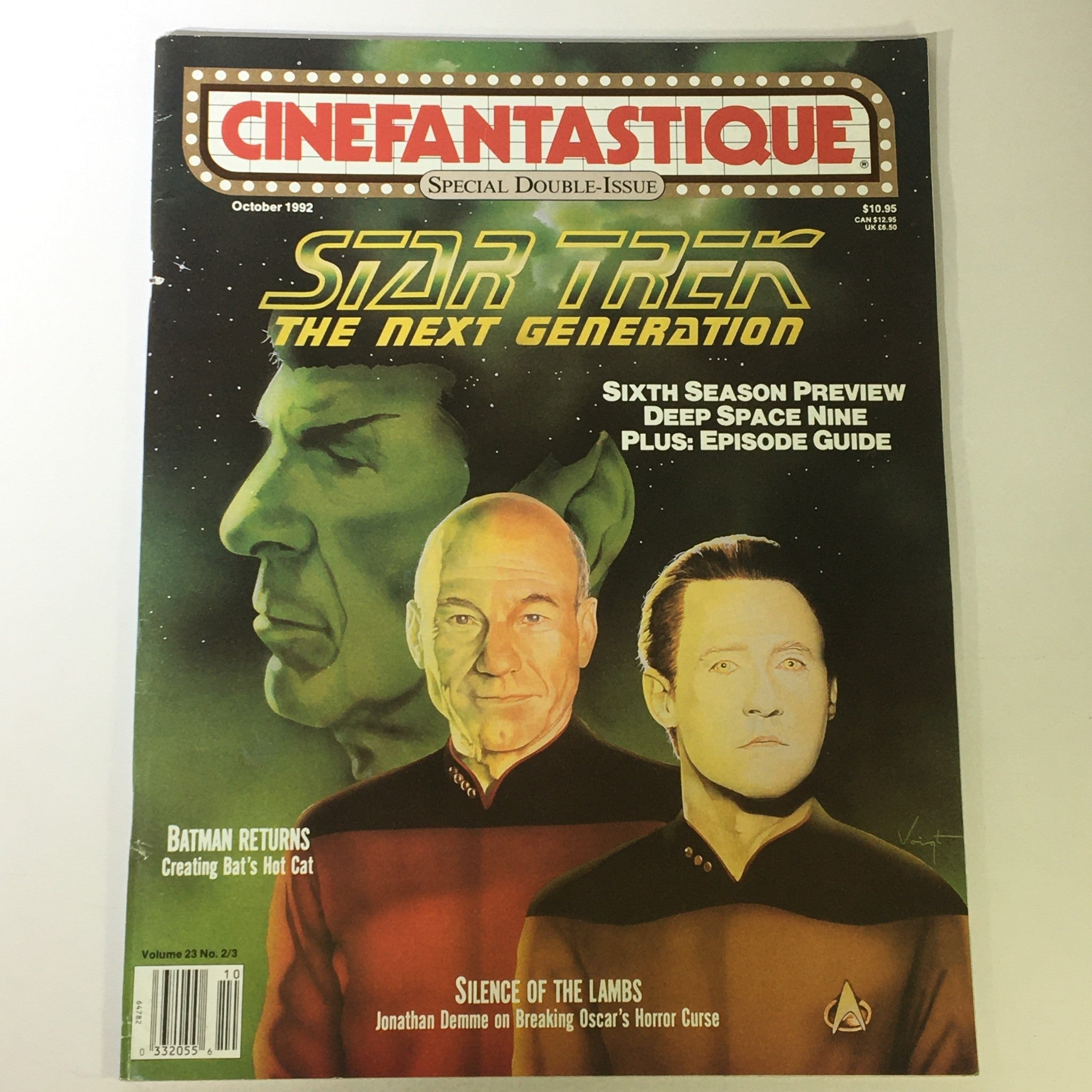 Cinefantastique October 1992 Vol 23 #2 #3 - Patrick Stewart & Brent Spiner