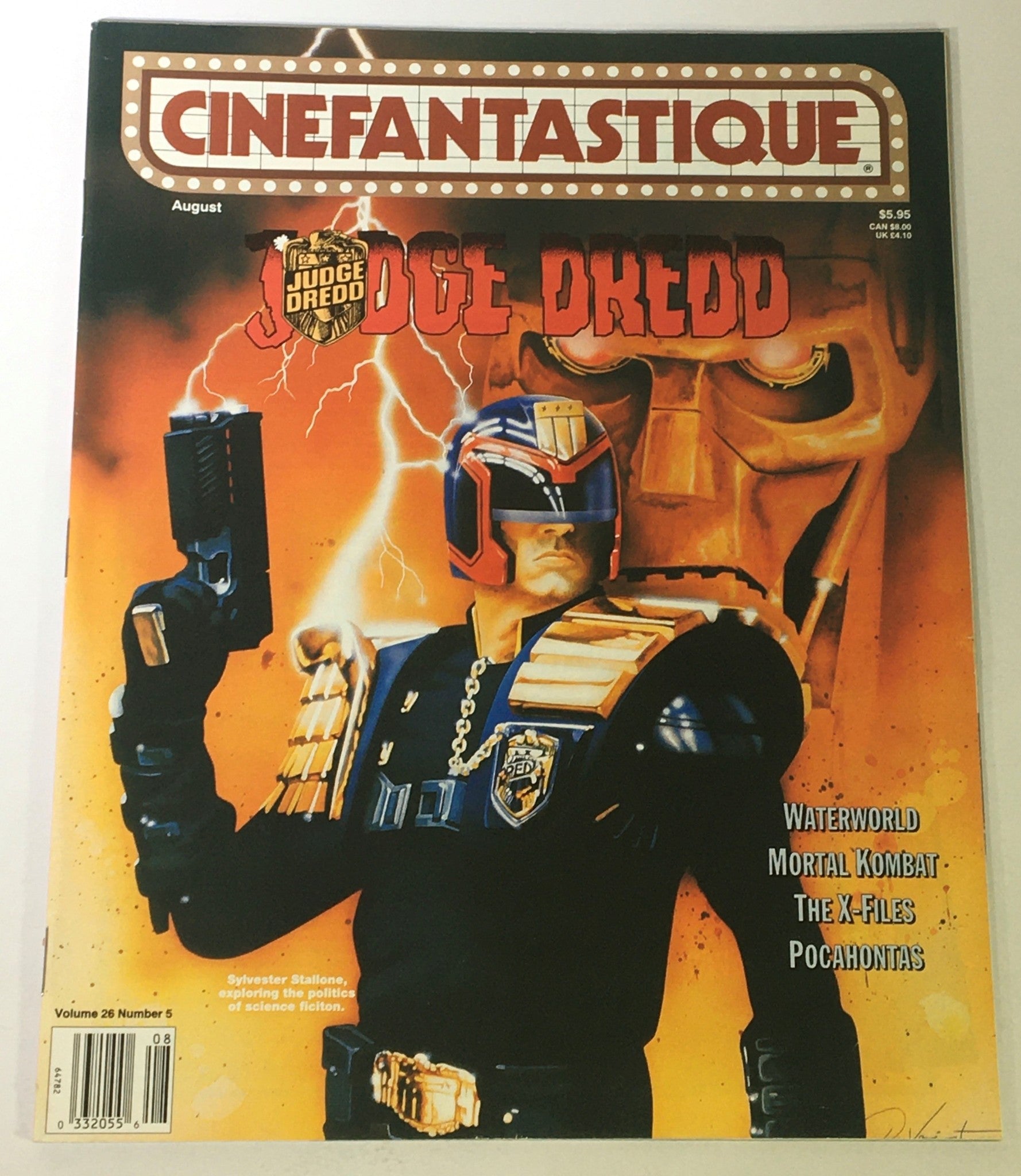 Cinefantastique August 1995 Vol 26 #5 - Sylvester Stallone as Judge Dredd