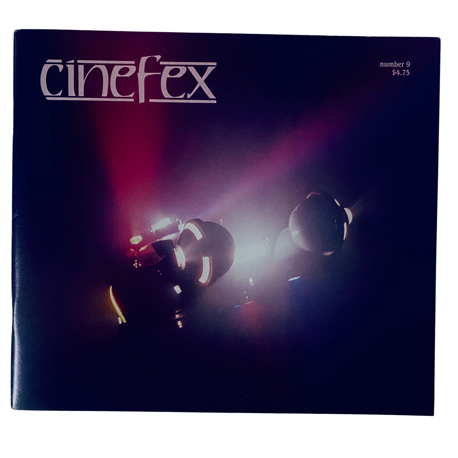 Cinefex Magazine July 1982 No. 9 showcasing vibrant lighting effects, highlighting its coverage of Blade Runner.
