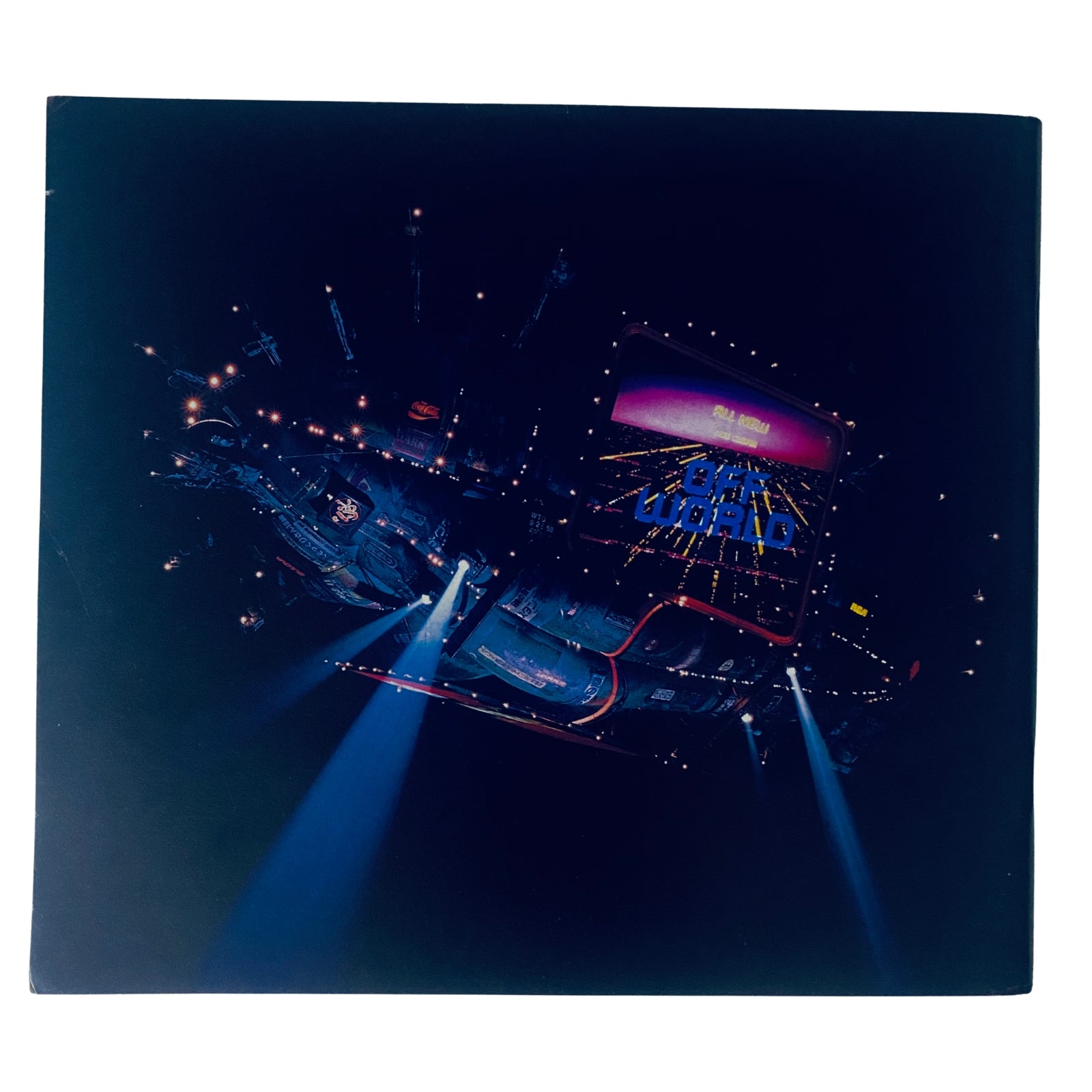 Cinefex Magazine July 1982 No. 9 back cover presenting an advertising blimp above a futuristic cityscape, themed around Blade Runner.
