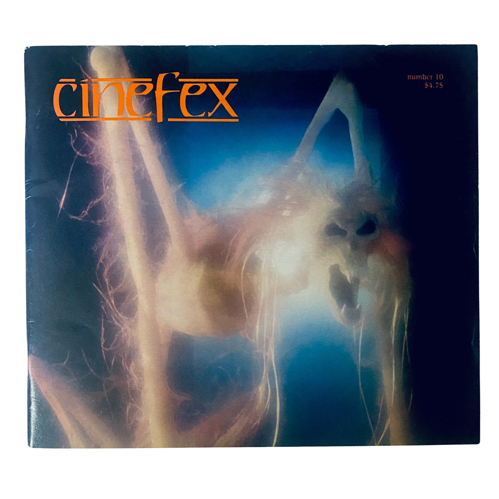 Cinefex Magazine October 1982 No. 10 featuring a spectral figure on the front cover, highlighting the theme of Poltergeist.