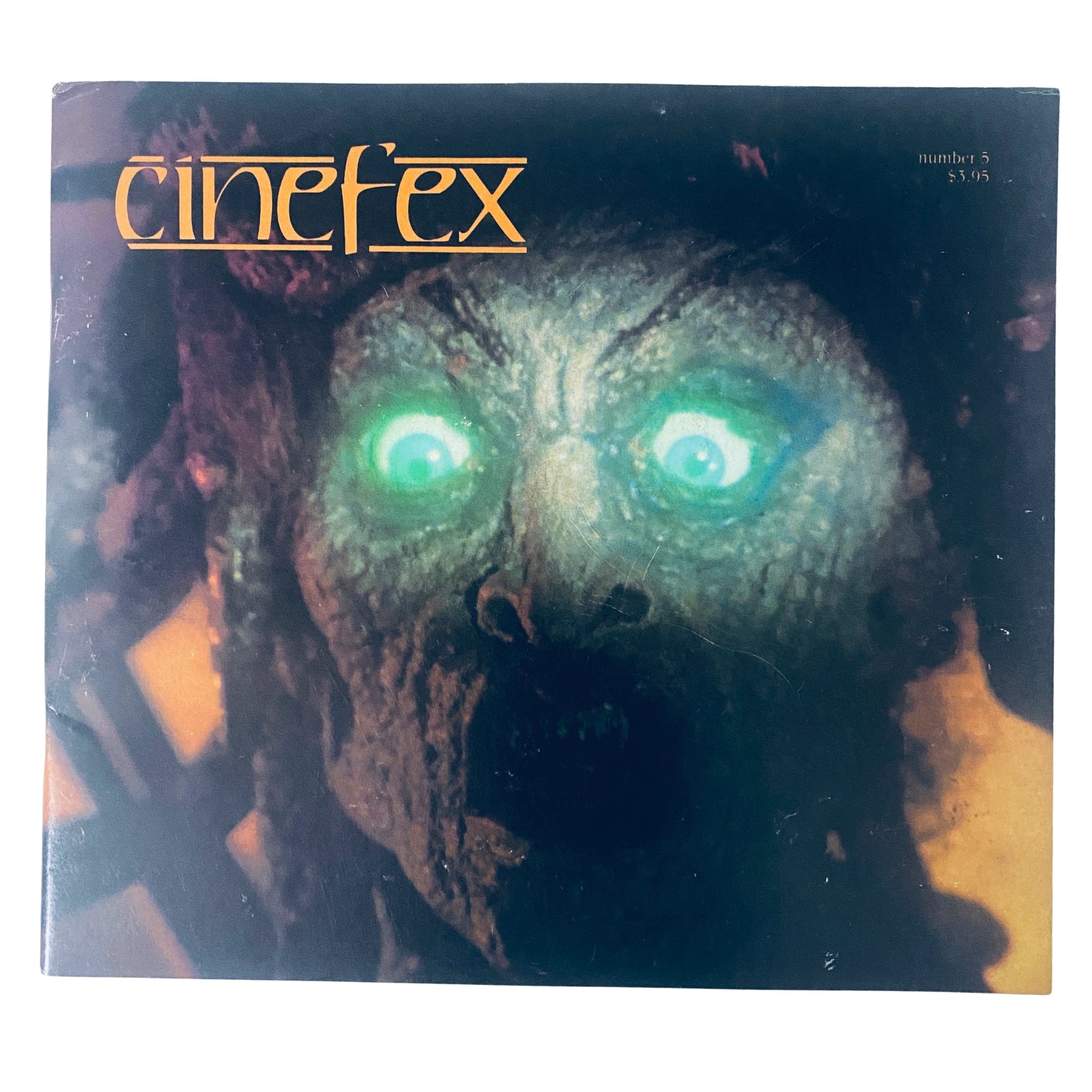 Cinefex Magazine July 1981 No. 5 featuring a close-up of Medusa with glowing eyes from Clash of the Titans.